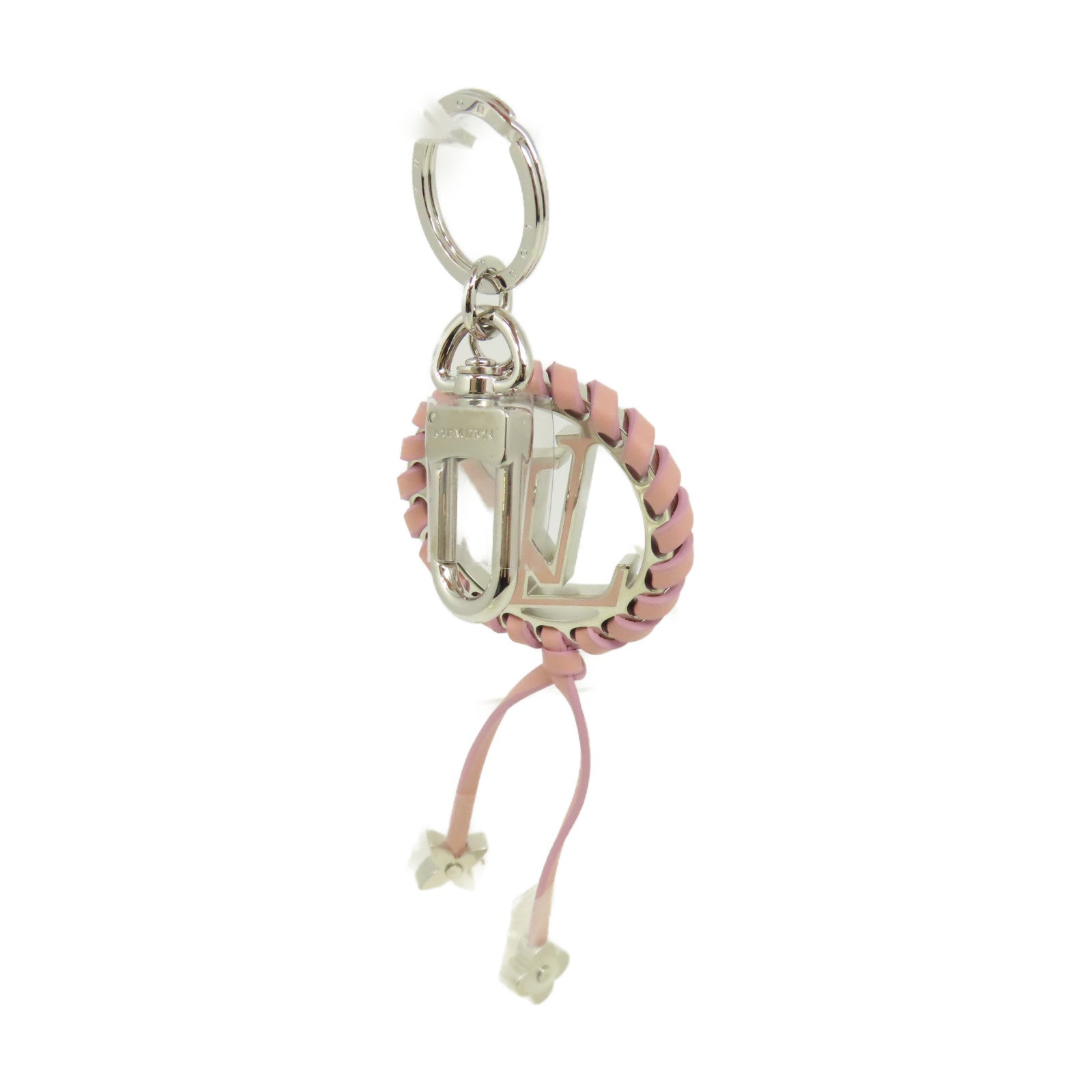 LOUIS VUITTON 金屬Very Bag Charm and Key Holder掛飾銀色/粉紅色