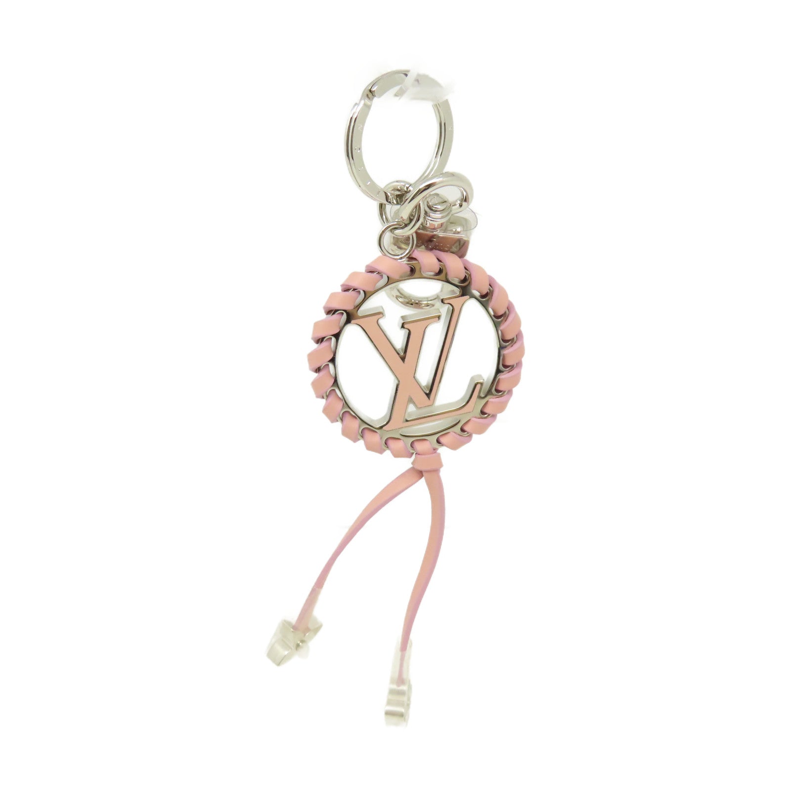 LOUIS VUITTON 金屬Very Bag Charm and Key Holder掛飾銀色/粉紅色