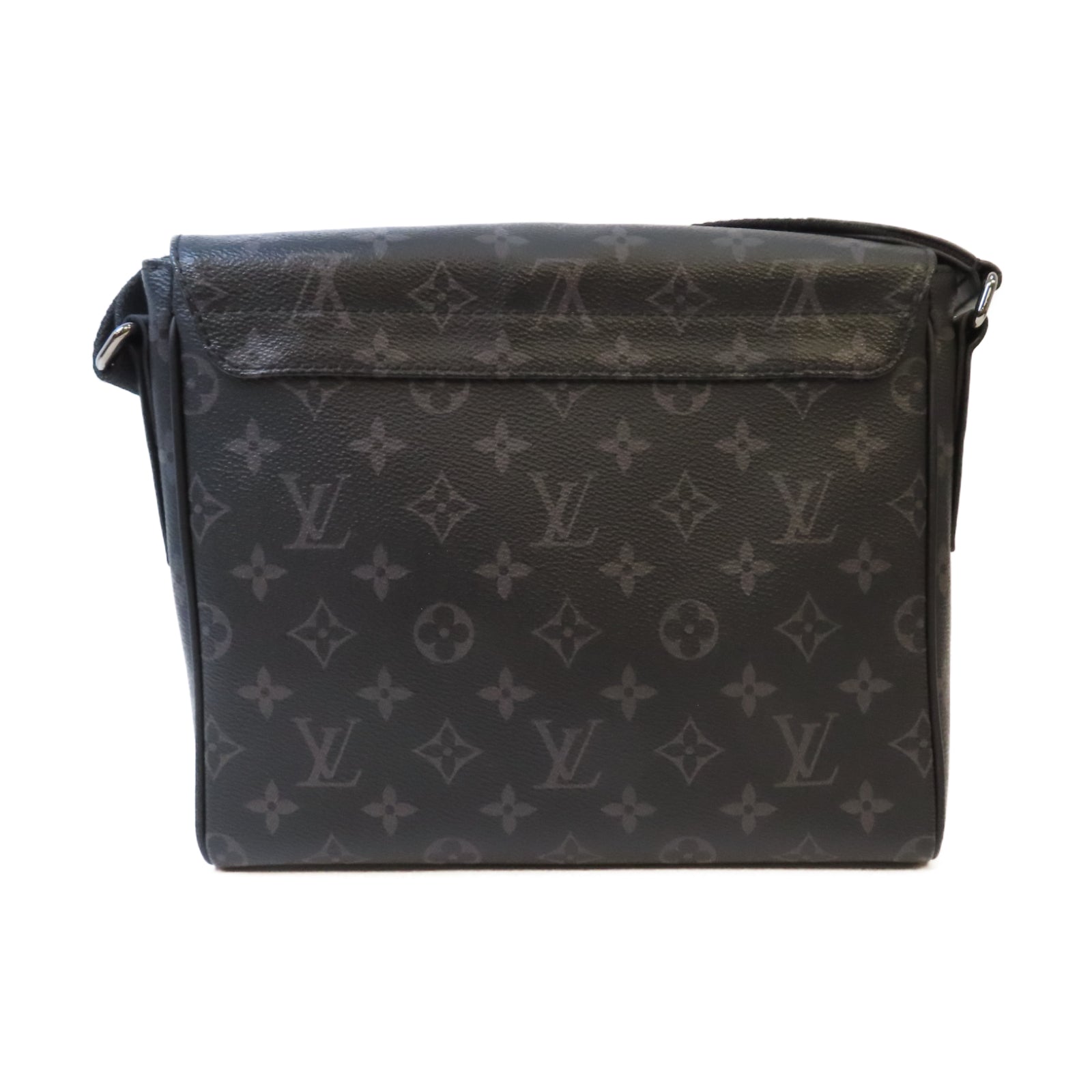 LOUIS VUITTON Monogram Eclipse District PM銀扣肩背袋黑色