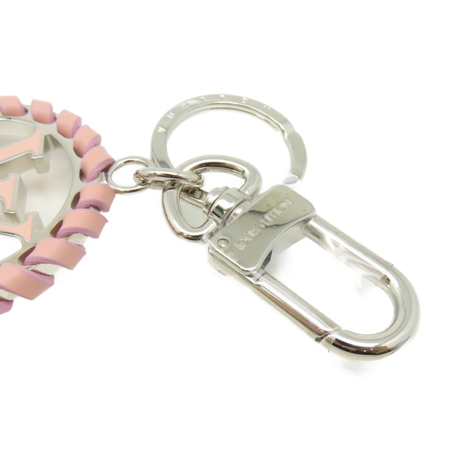 LOUIS VUITTON 金屬Very Bag Charm and Key Holder掛飾銀色/粉紅色