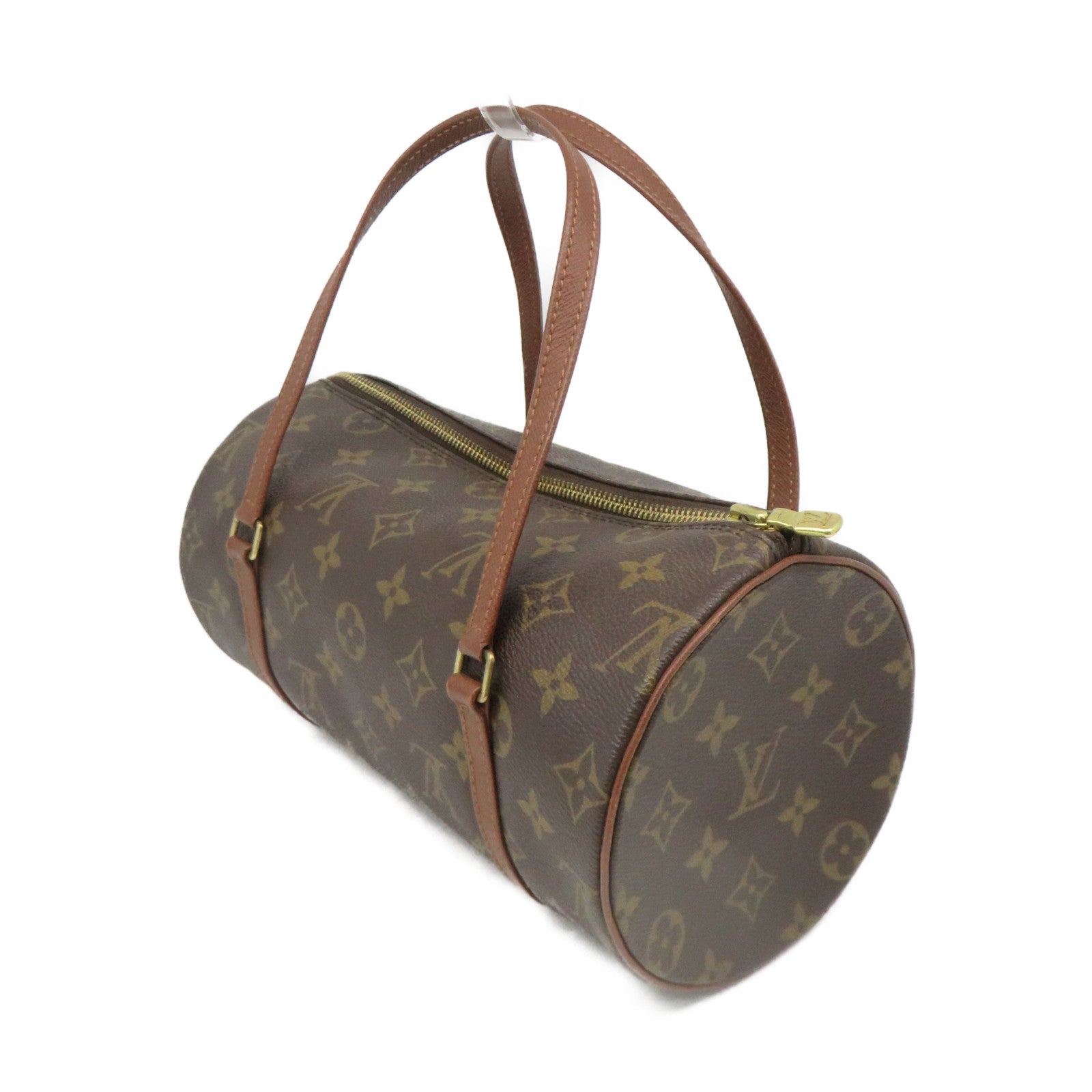 LOUIS VUITTON Monogram Papillon PM Hand Bag Brown