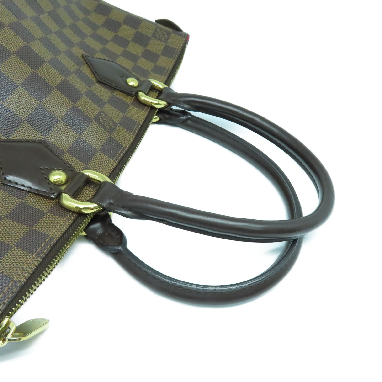 LOUIS VUITTON 【激減優惠】Damier Saleya PM金扣手挽袋啡色