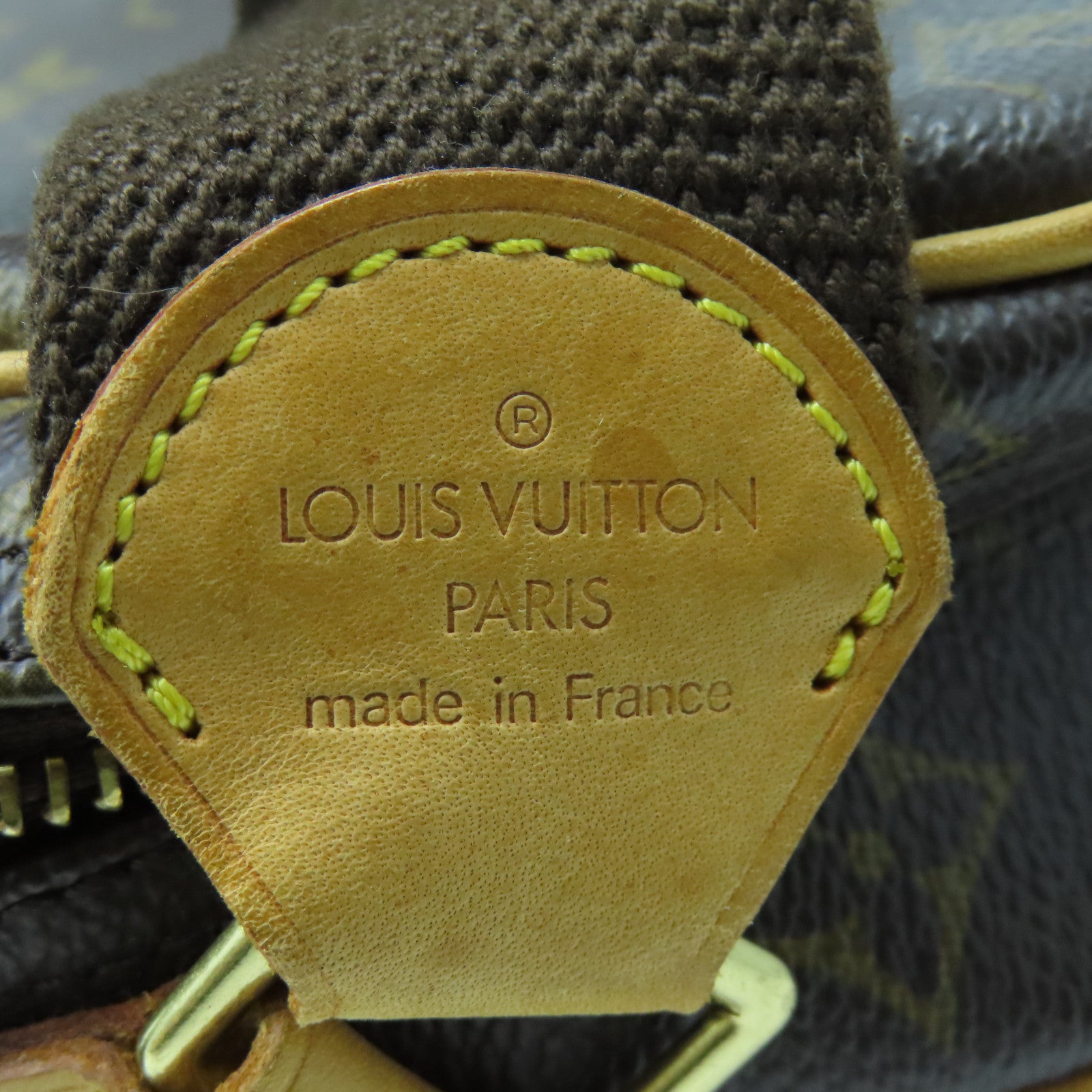 LOUIS VUITTON Monogram Reporter Monogram Gold Buckle Shoulder Bag Brown