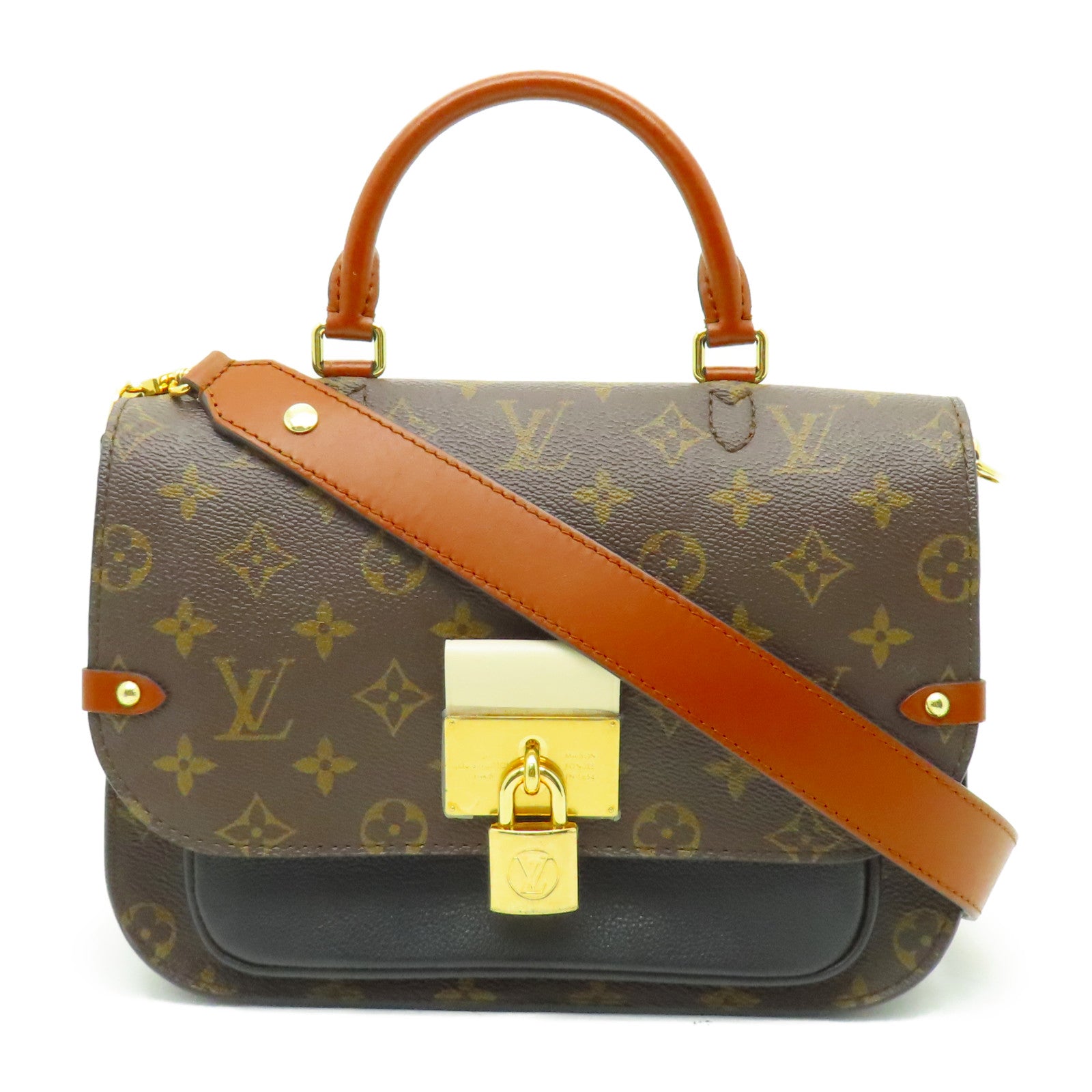 LOUIS VUITTON Monogram Vanguard金扣手挽肩背兩用袋啡色
