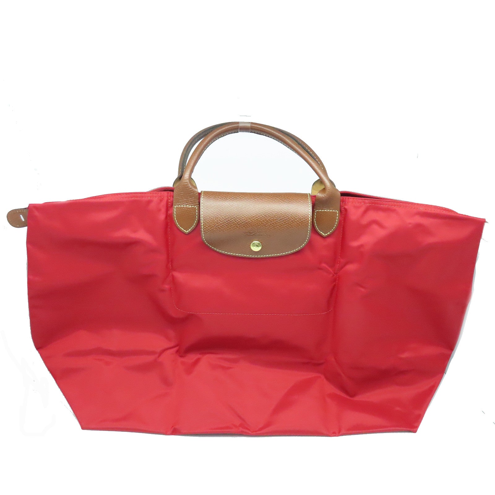 Longchamp 帆布Hand Bag金扣手挽袋紅色