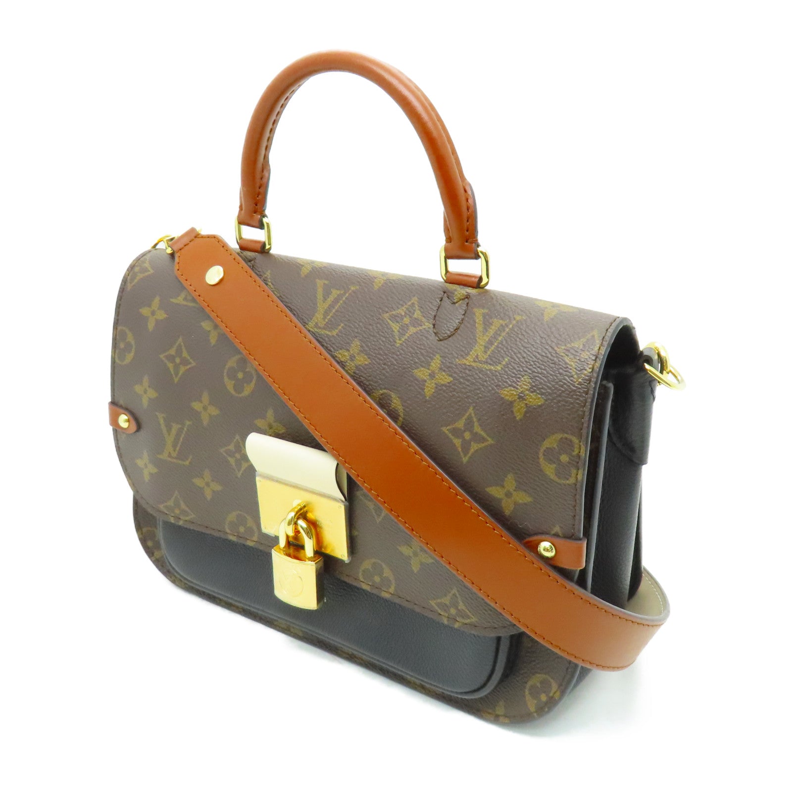 LOUIS VUITTON Monogram Vanguard金扣手挽肩背兩用袋啡色