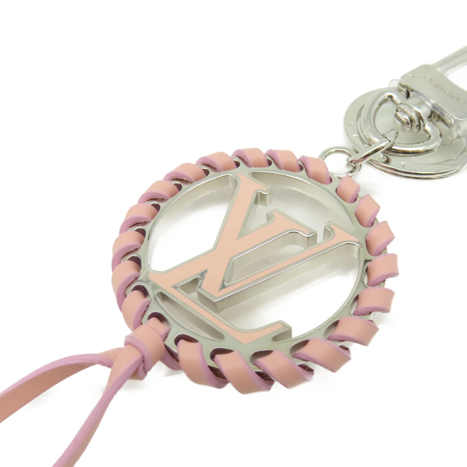 LOUIS VUITTON 金屬Very Bag Charm and Key Holder掛飾銀色/粉紅色