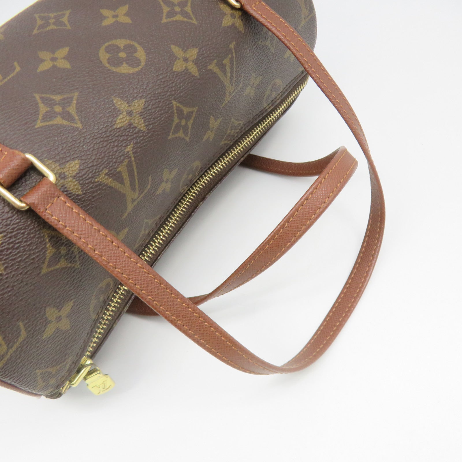 LOUIS VUITTON Monogram Papillon PM Hand Bag Brown