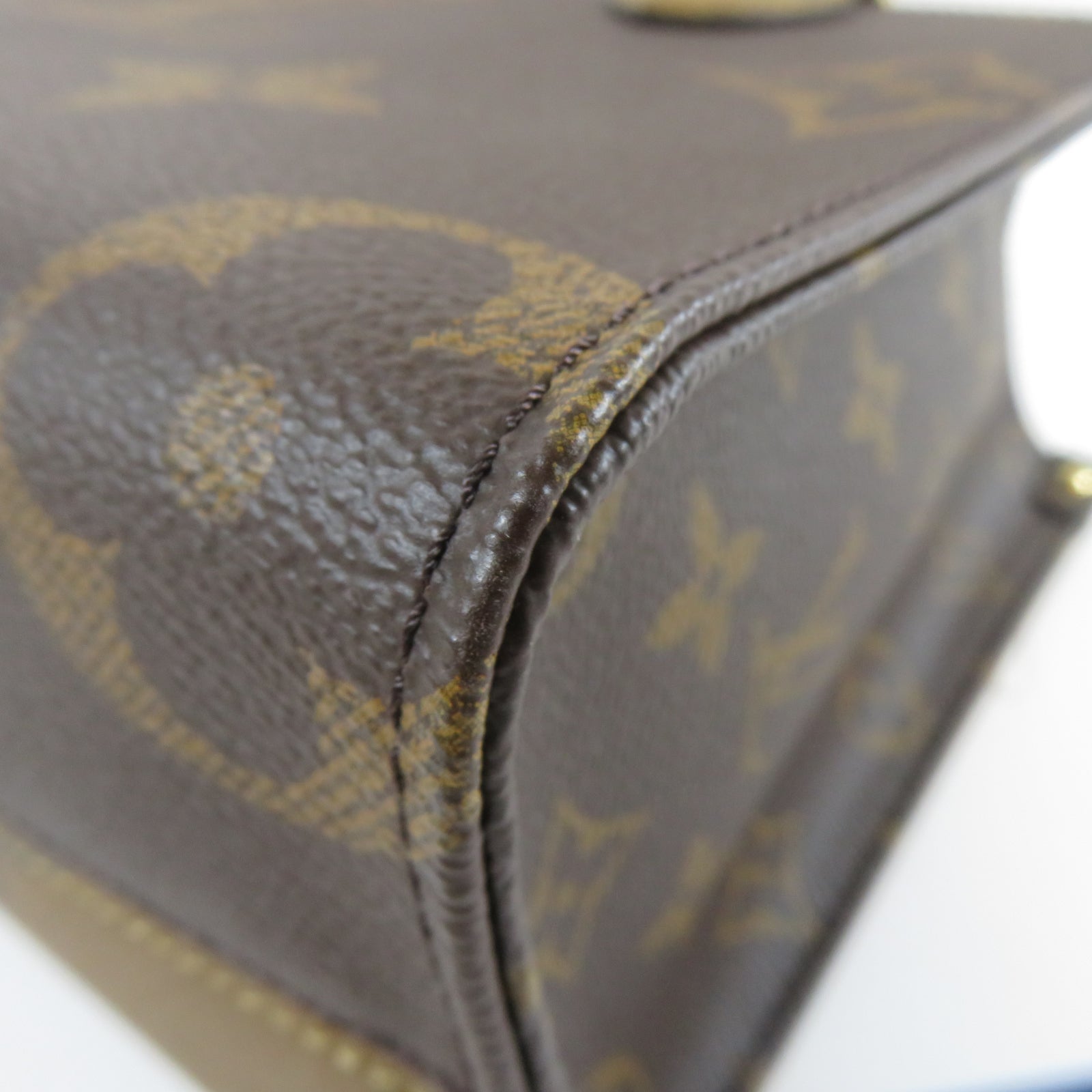 LOUIS VUITTON Monogram On The Go PM金扣手挽肩背兩用袋啡色