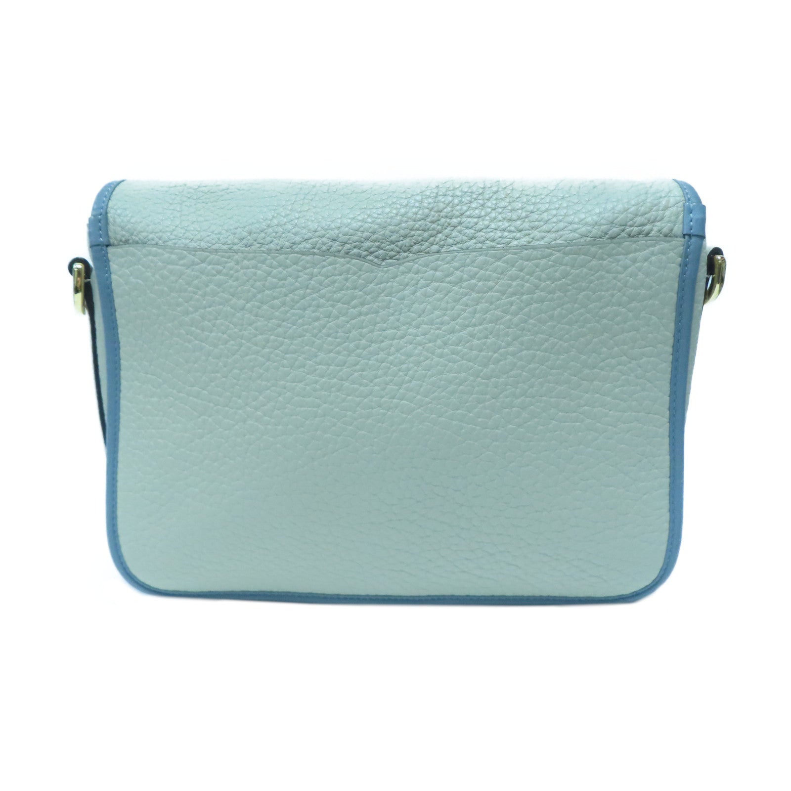 LOEWE 牛皮皮革Shoulder Bag金扣肩背袋米色/藍色