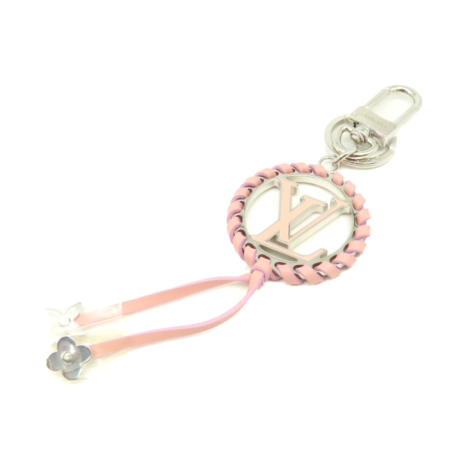 LOUIS VUITTON 金屬Very Bag Charm and Key Holder掛飾銀色/粉紅色