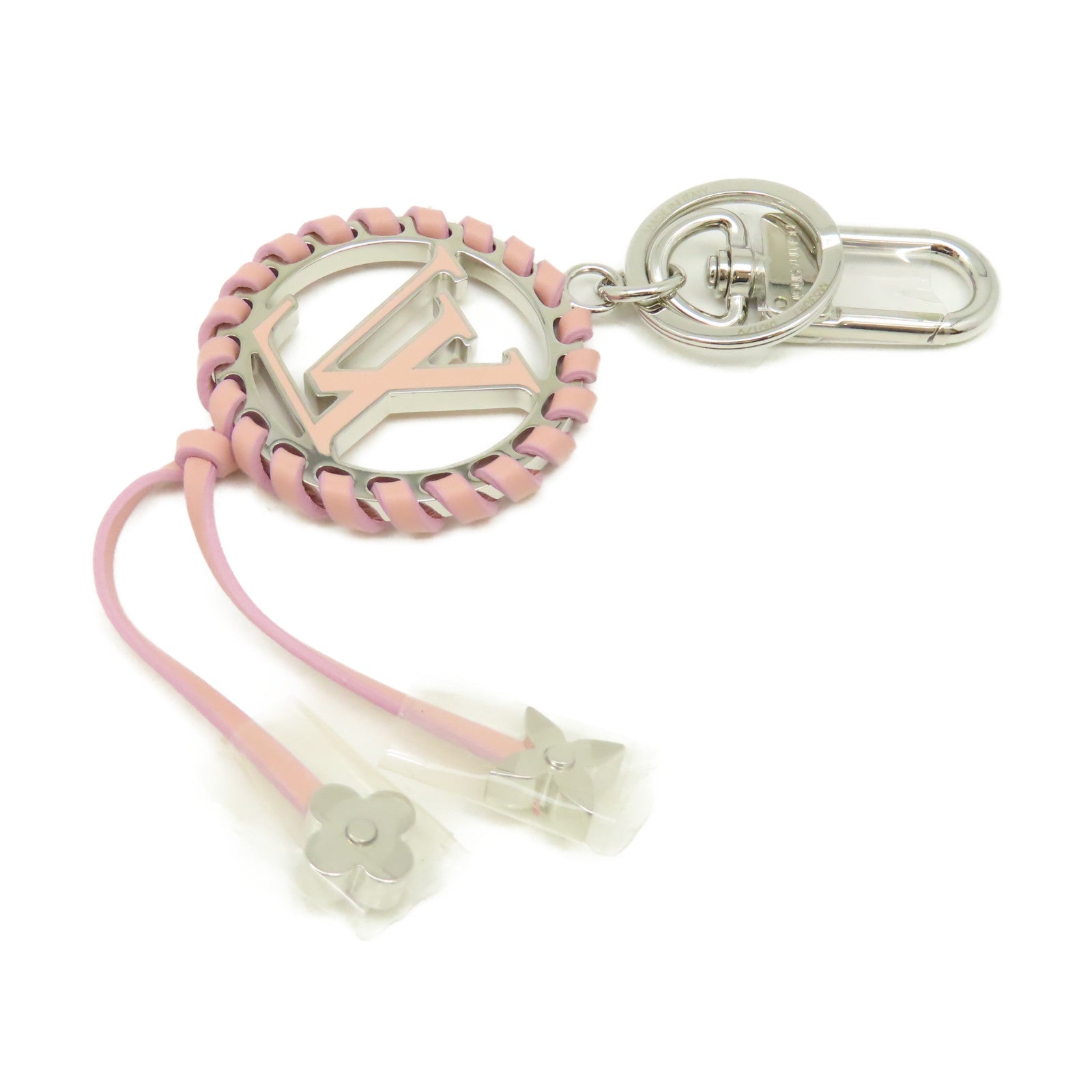 LOUIS VUITTON 金屬Very Bag Charm and Key Holder掛飾銀色/粉紅色