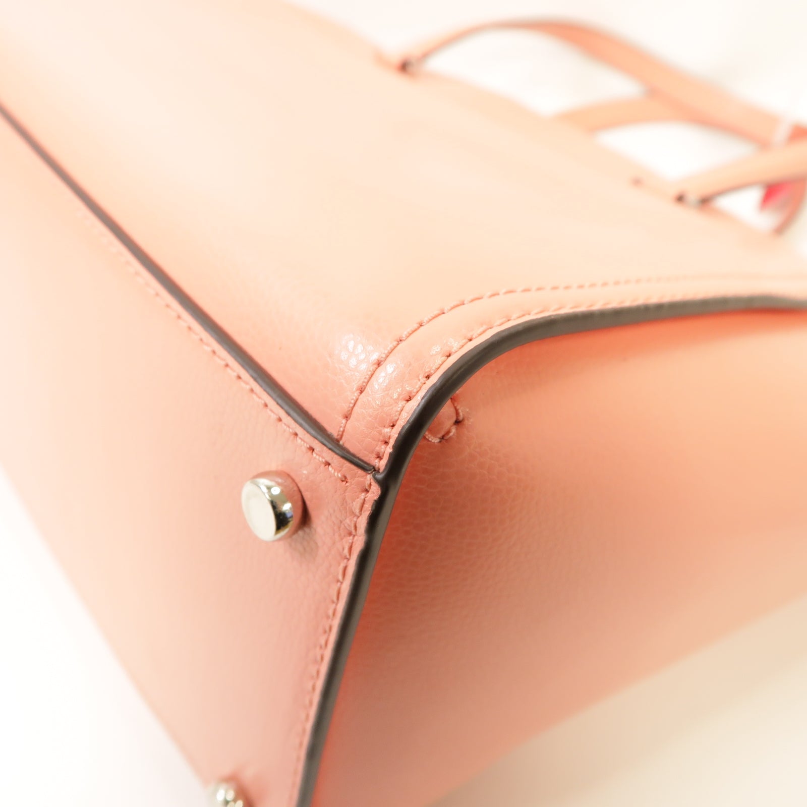 Kate Spade 牛皮皮革Shoulder Bag銀扣手挽肩背兩用袋粉紅色