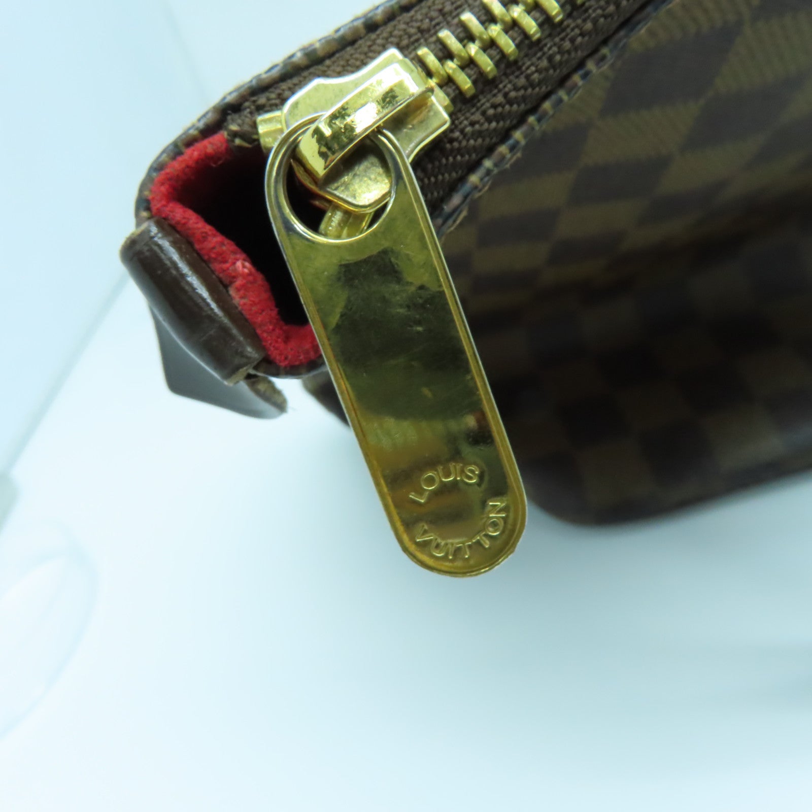 LOUIS VUITTON 【激減優惠】Damier Saleya PM金扣手挽袋啡色