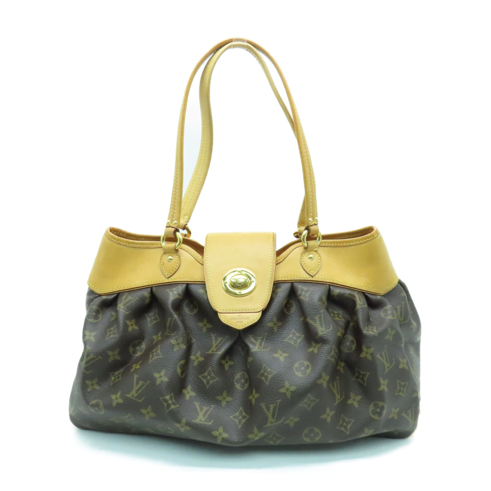 LOUIS VUITTON 【激減優惠】Monogram Boetie MM金扣手挽袋啡色