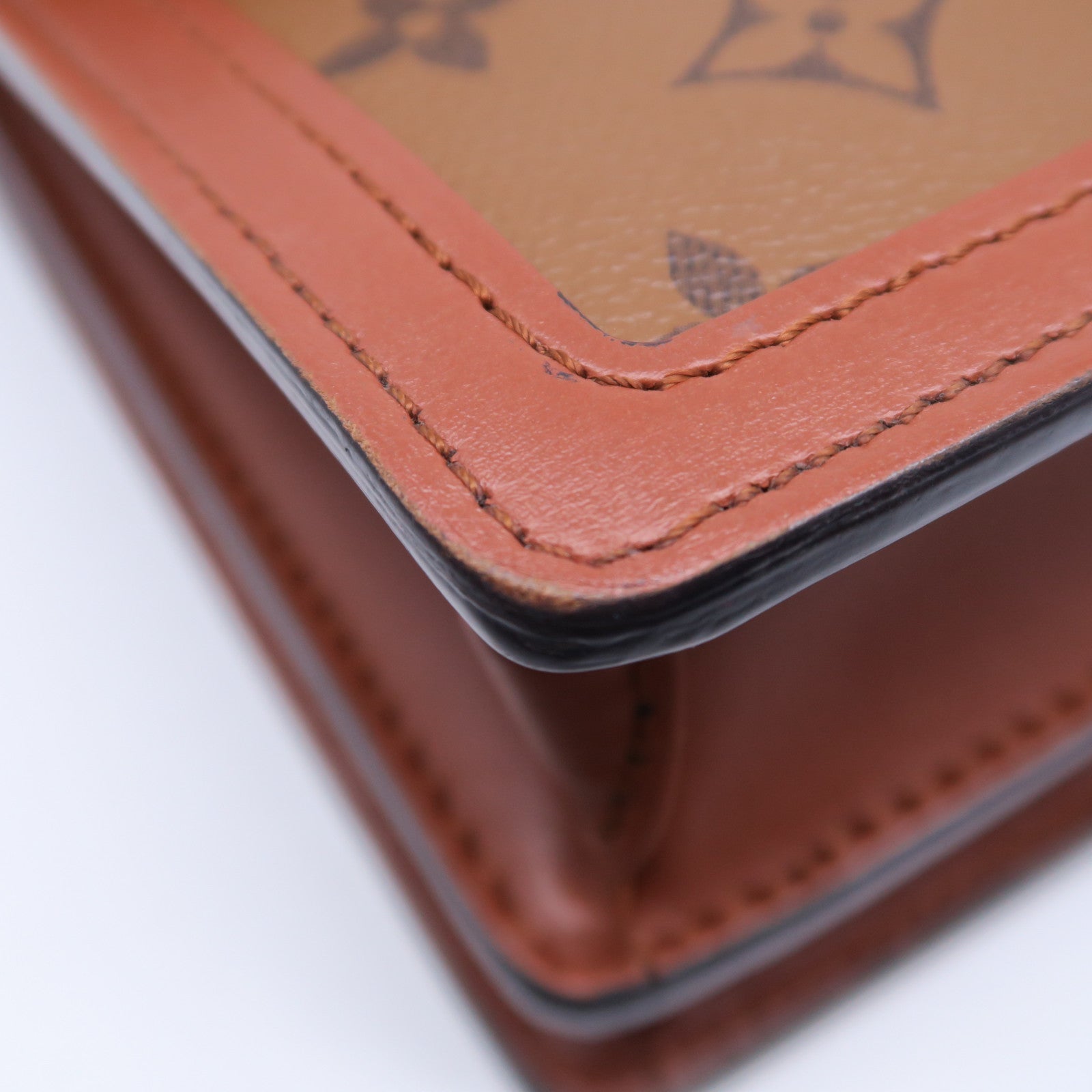 LOUIS VUITTON Monogram Dauphine MM金扣肩背袋啡色
