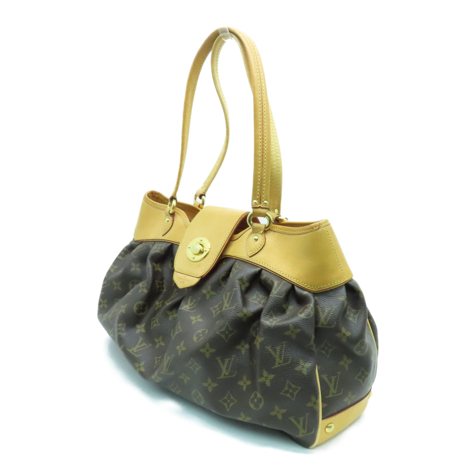 LOUIS VUITTON 【激減優惠】Monogram Boetie MM金扣手挽袋啡色