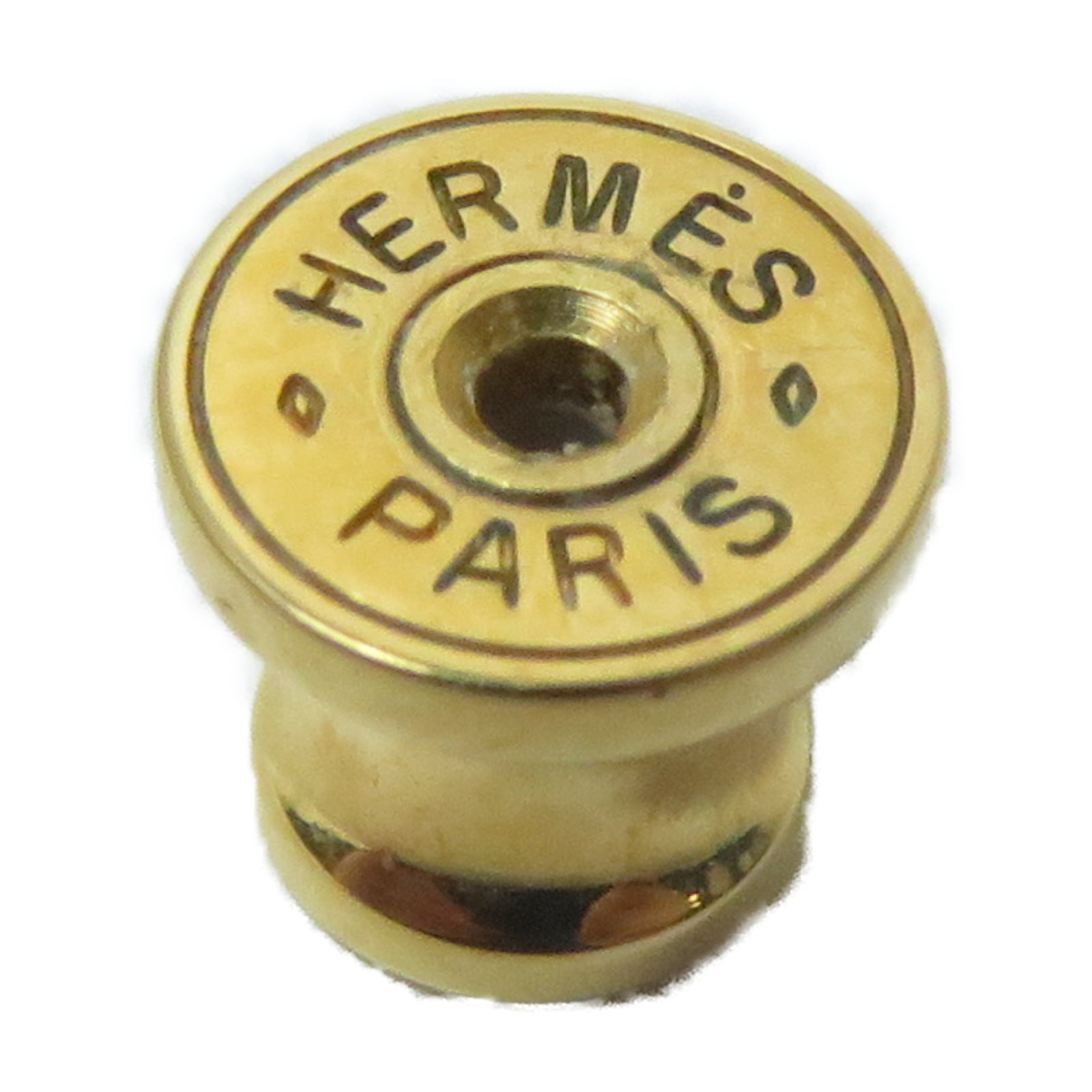 HERMES 金屬Mini Pop H Earrings金扣耳環黑色/金色