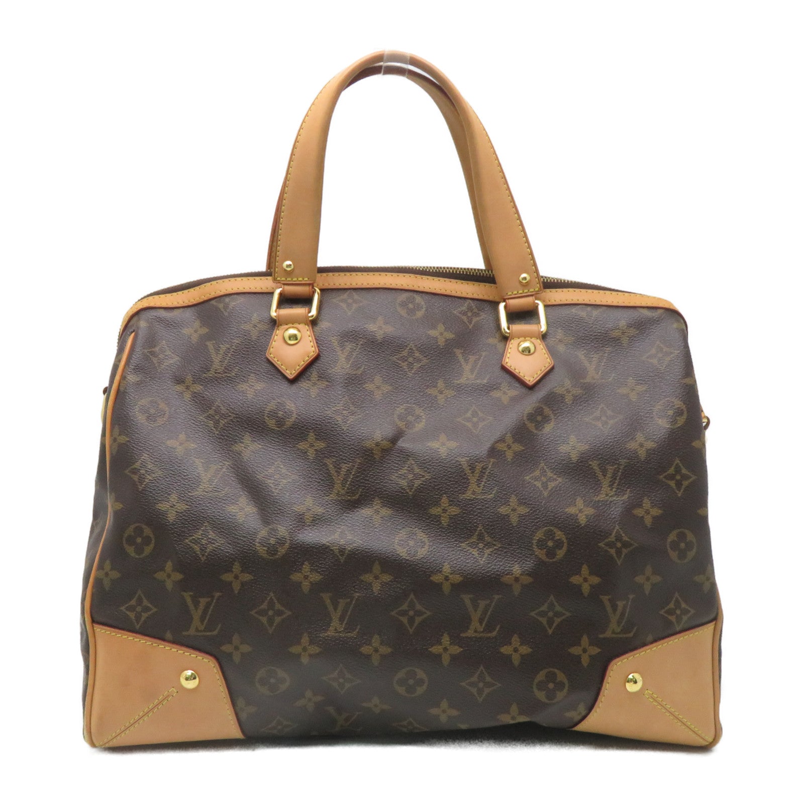 LOUIS VUITTON Monogram Retiro GM金扣手挽肩背兩用袋啡色