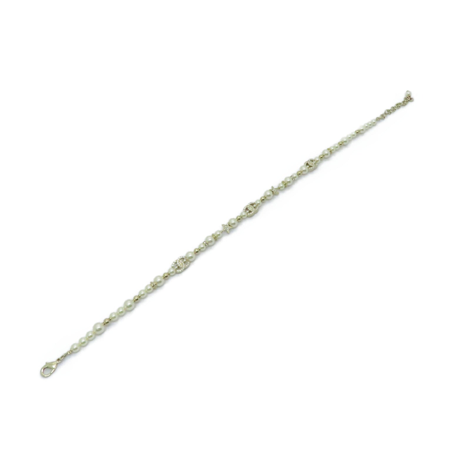 CHANEL PVC/金屬Necklace項鍊白色/金色