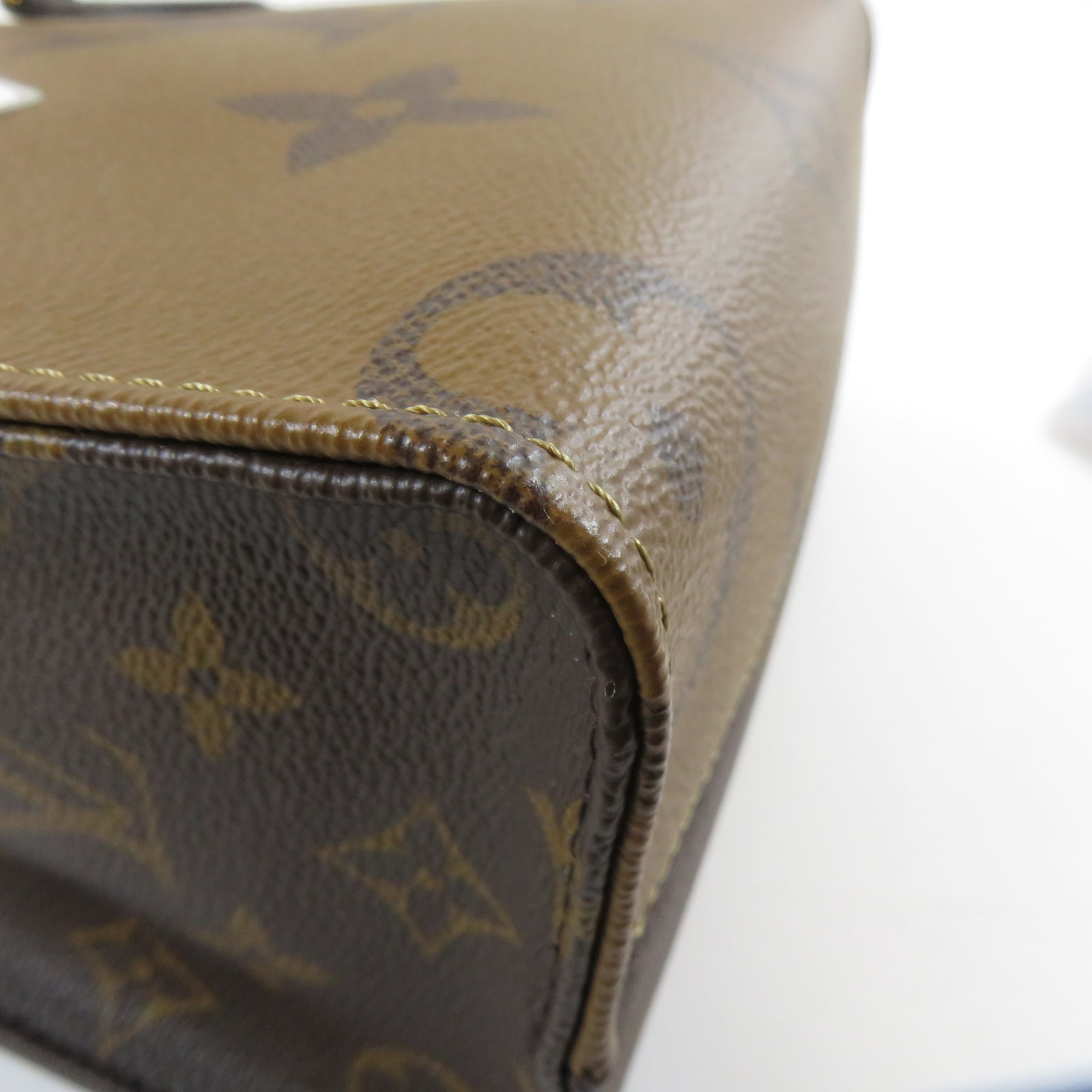 LOUIS VUITTON Monogram On The Go PM金扣手挽肩背兩用袋啡色