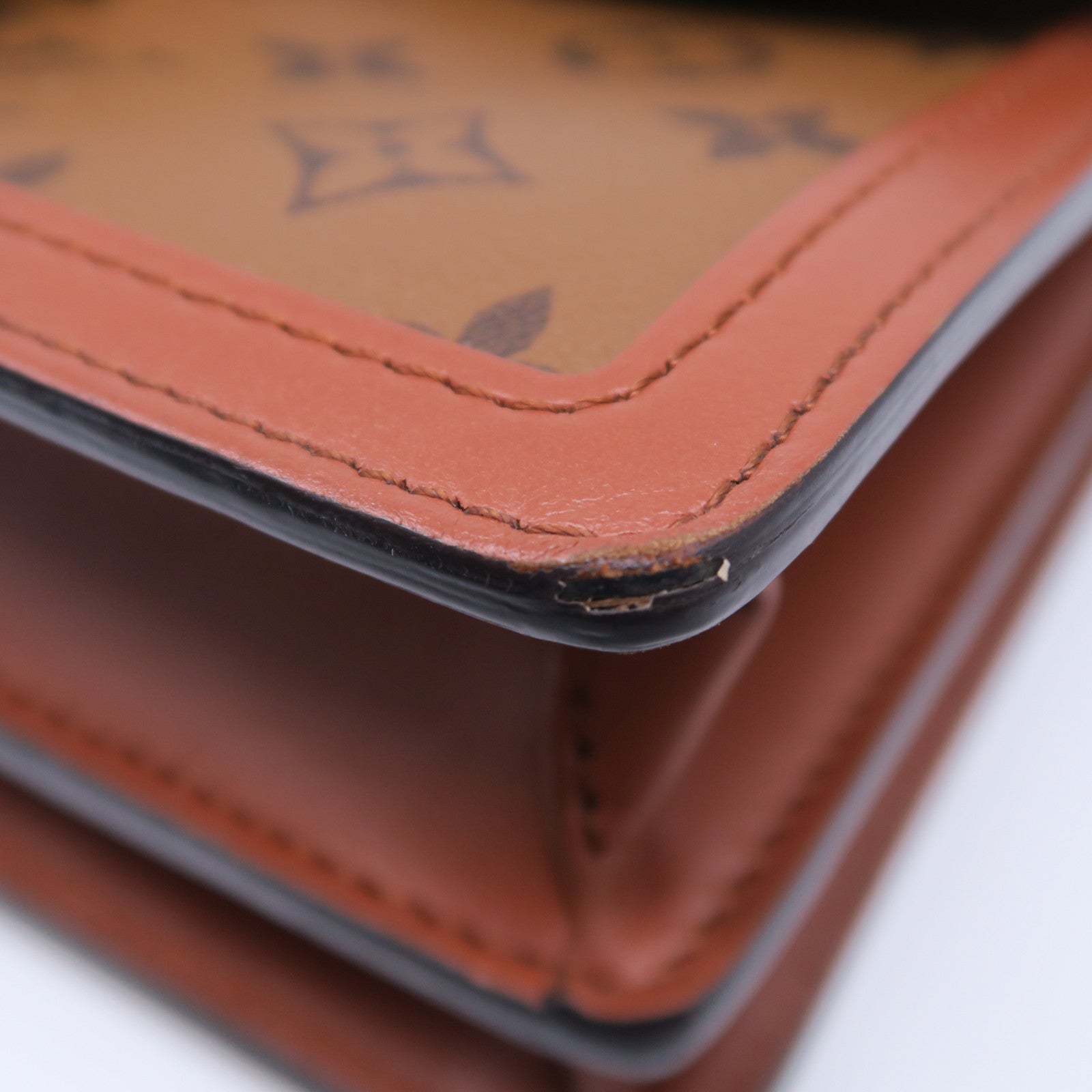 LOUIS VUITTON Monogram Dauphine MM金扣肩背袋啡色