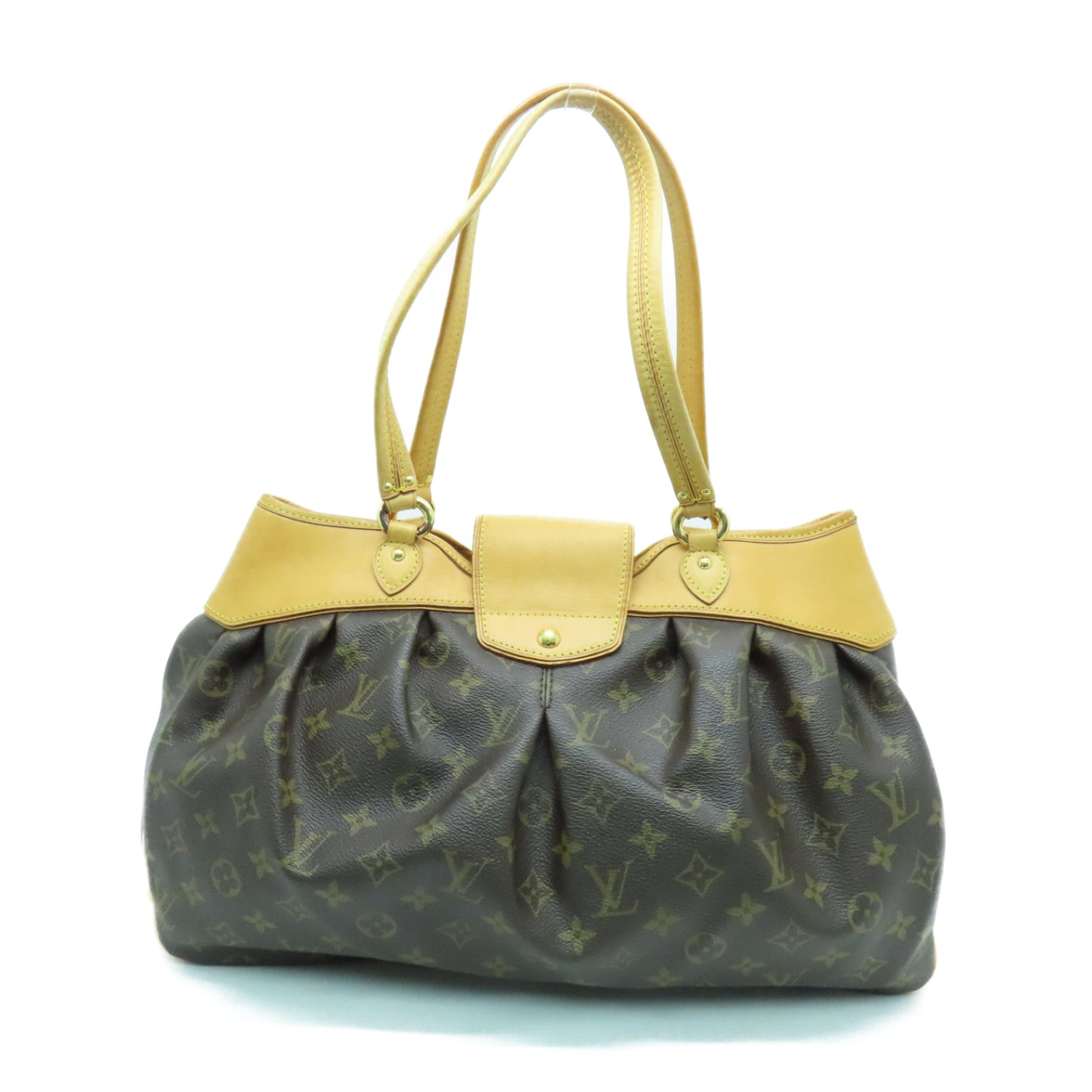 LOUIS VUITTON 【激減優惠】Monogram Boetie MM金扣手挽袋啡色