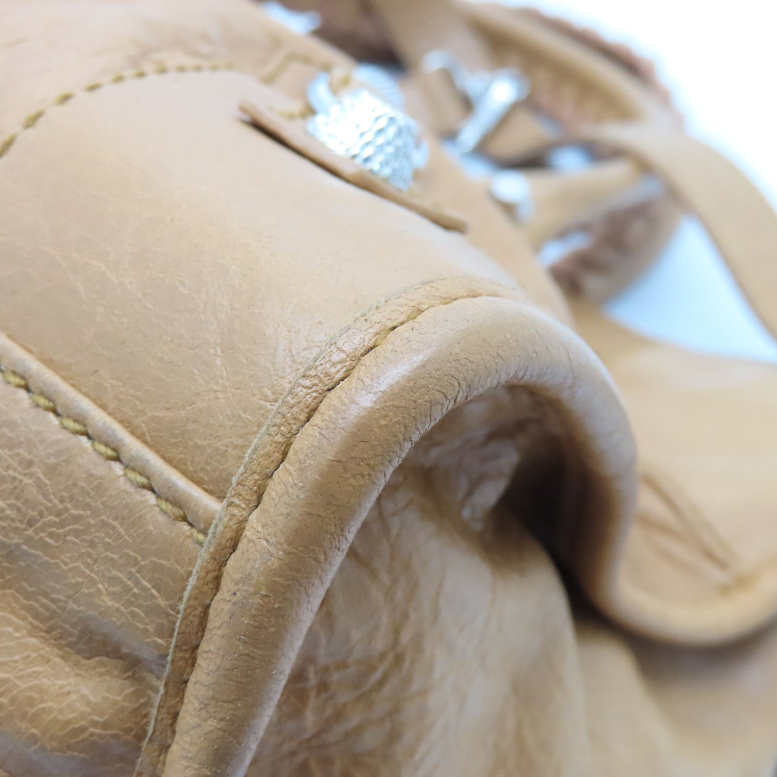 BALENCIAGA 【激減優惠】牛皮皮革Part Time銀扣手挽肩背兩用袋啡色