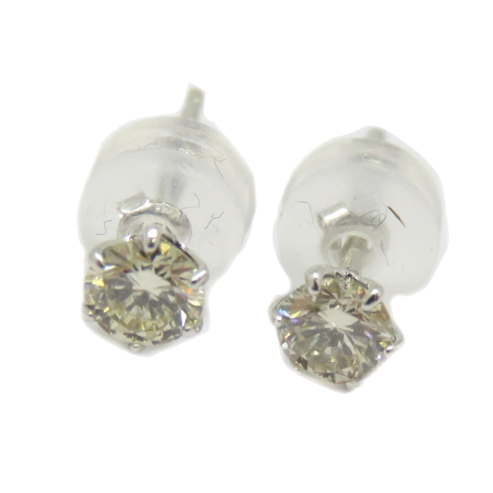 JEWELRY 18K白金Diamond Earrings 0.30ct鑽石耳環銀色