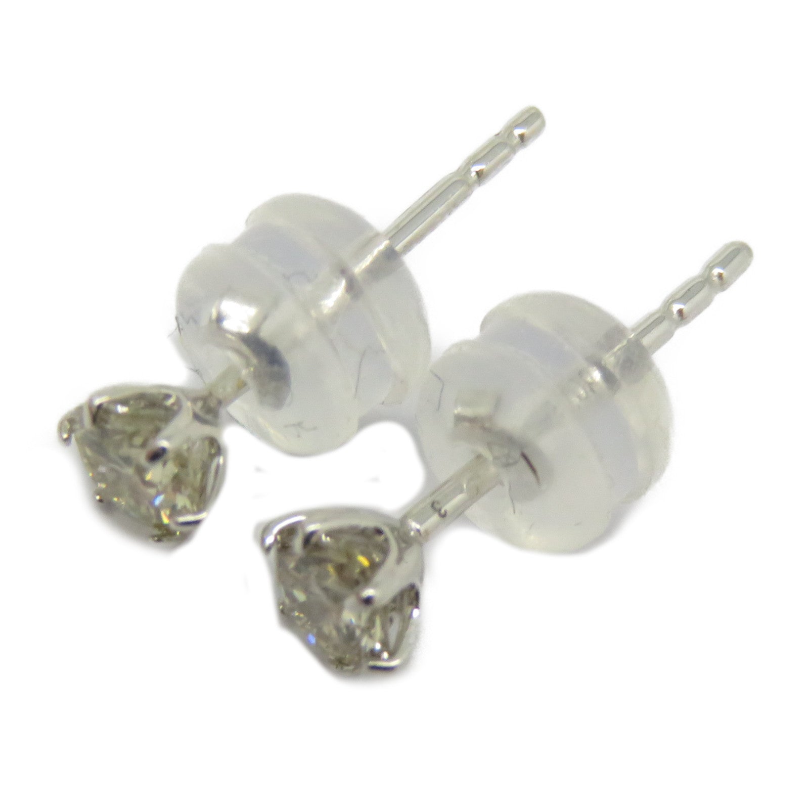 JEWELRY 18K白金Diamond Earrings 0.30ct鑽石耳環銀色