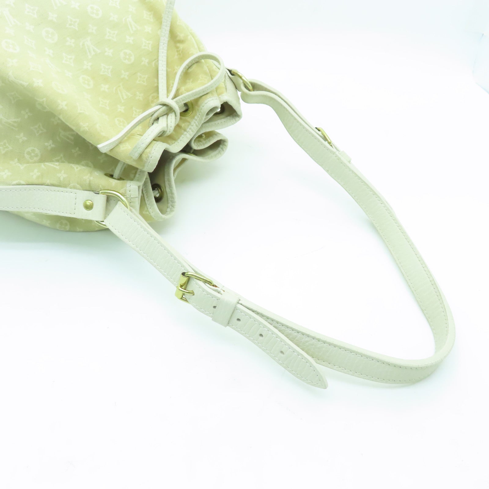 LOUIS VUITTON 【激減優惠】Monogram mini Run Noe金扣肩背袋米色