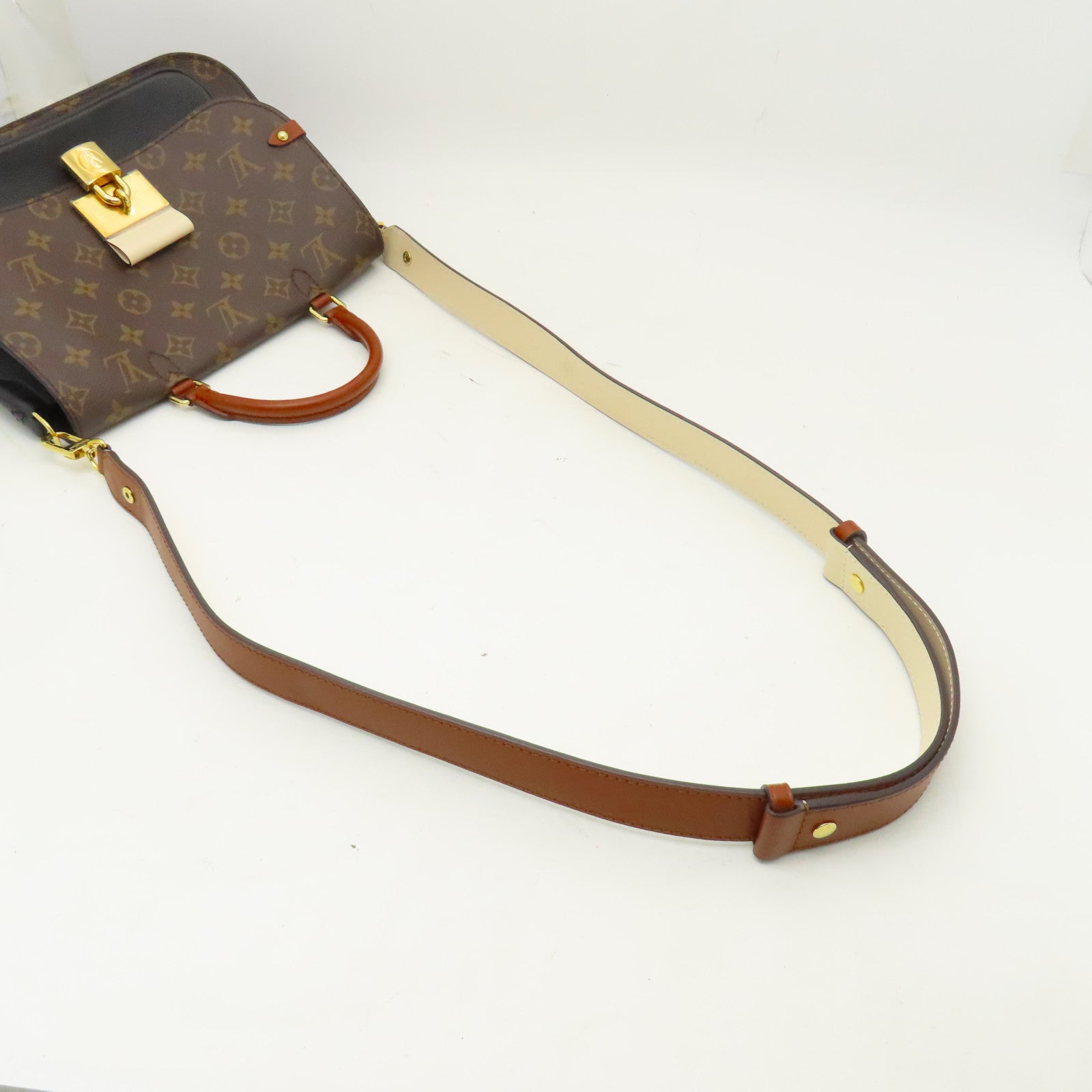 LOUIS VUITTON Monogram Vanguard金扣手挽肩背兩用袋啡色