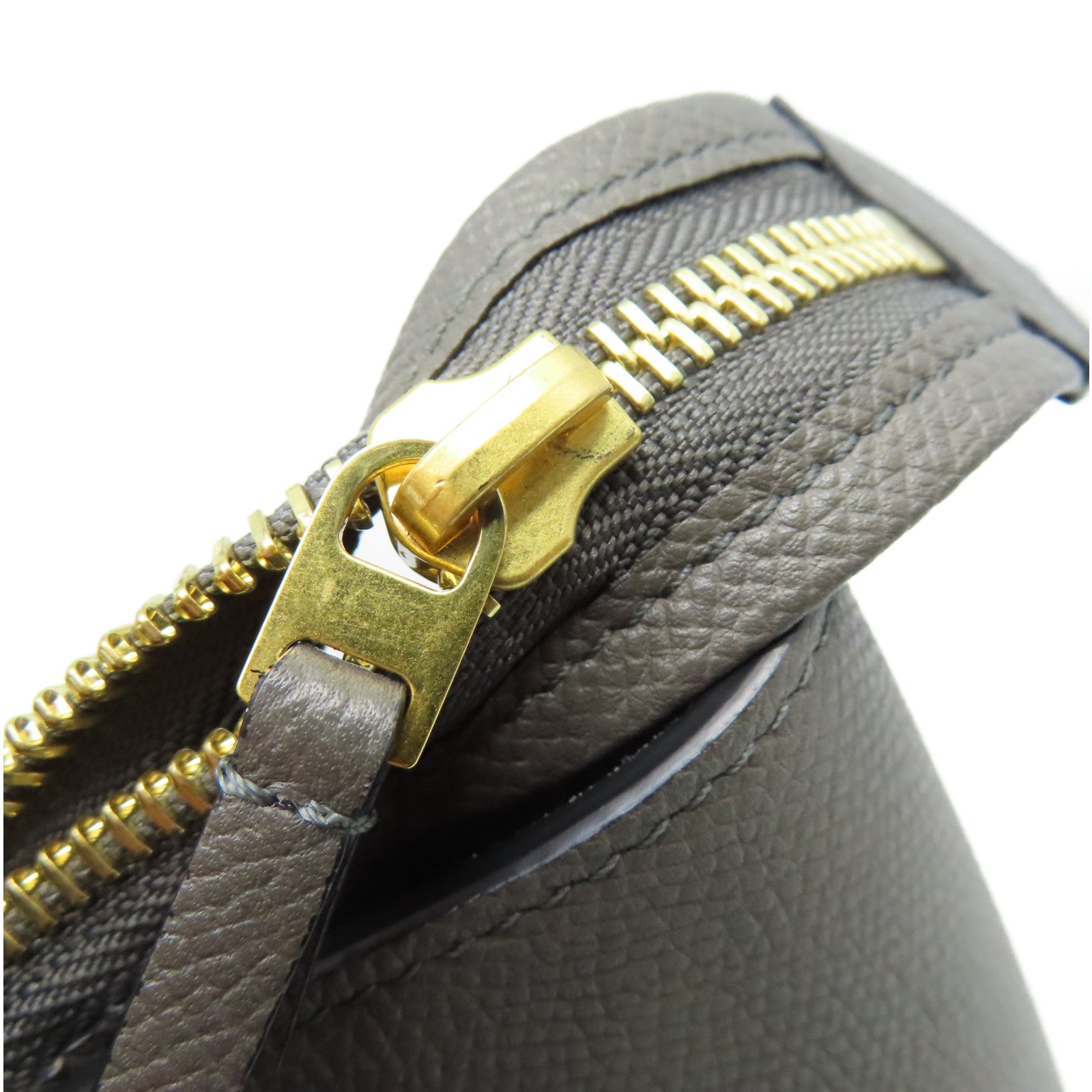 CELINE 牛皮皮革Belt Bag金扣手挽肩背兩用袋灰色