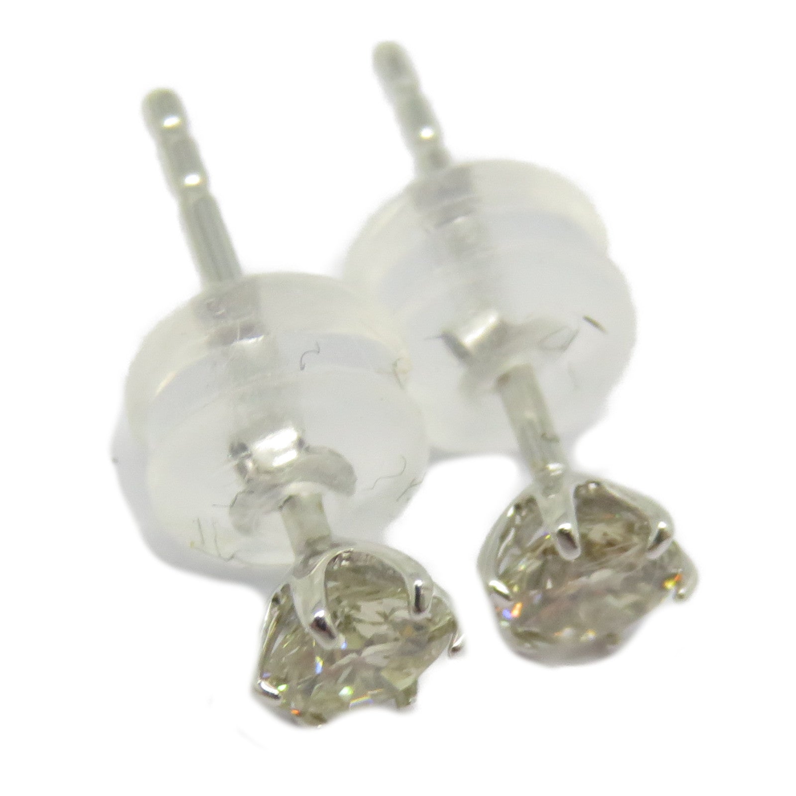 JEWELRY 18K白金Diamond Earrings 0.30ct鑽石耳環銀色