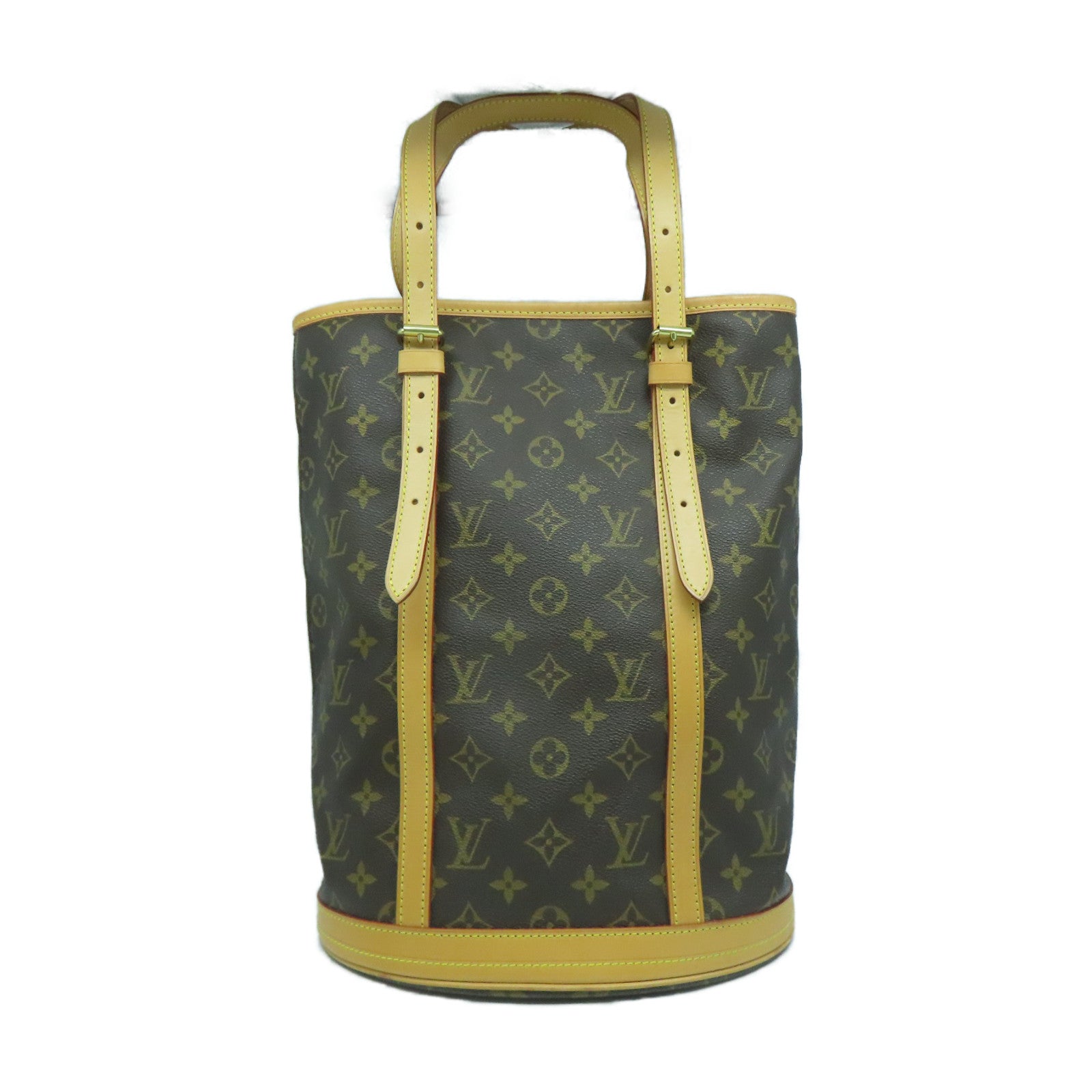 LOUIS VUITTON Monogram Bucket GM金扣手挽袋啡色