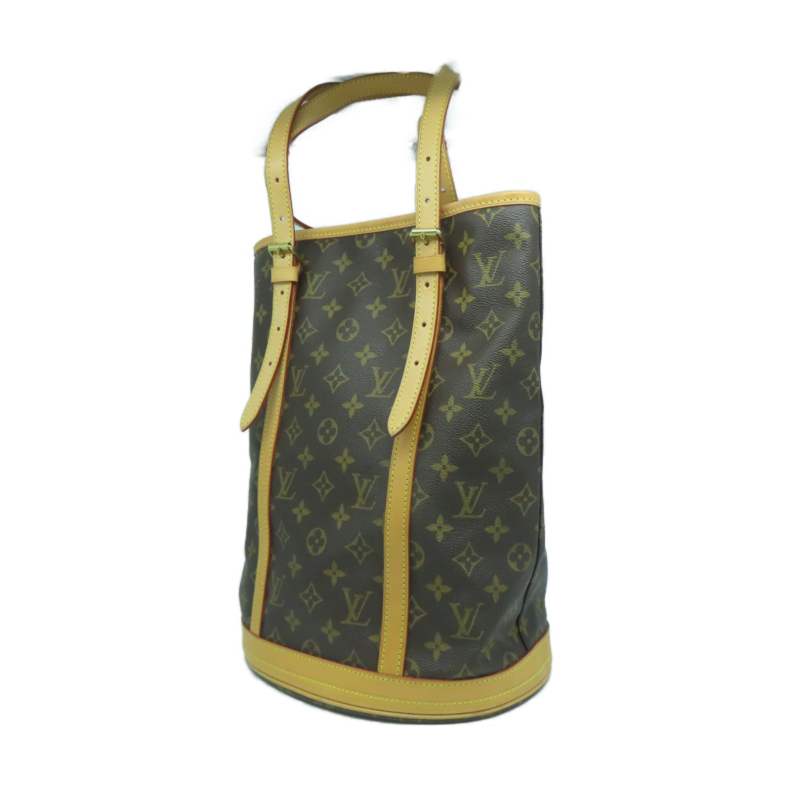 LOUIS VUITTON Monogram Bucket GM金扣手挽袋啡色