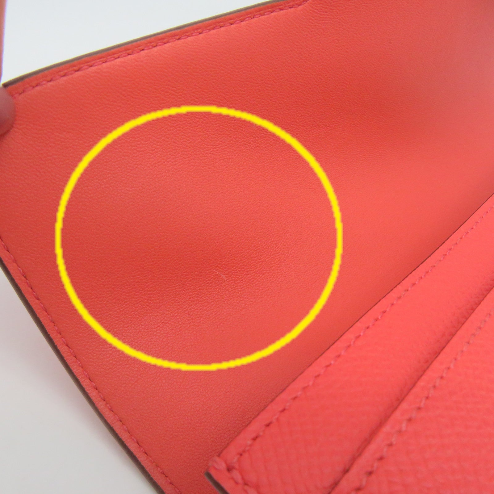 HERMES Epsom皮革Constance Wallet銀扣長錢包Rose Jaipur蜜桃紅色