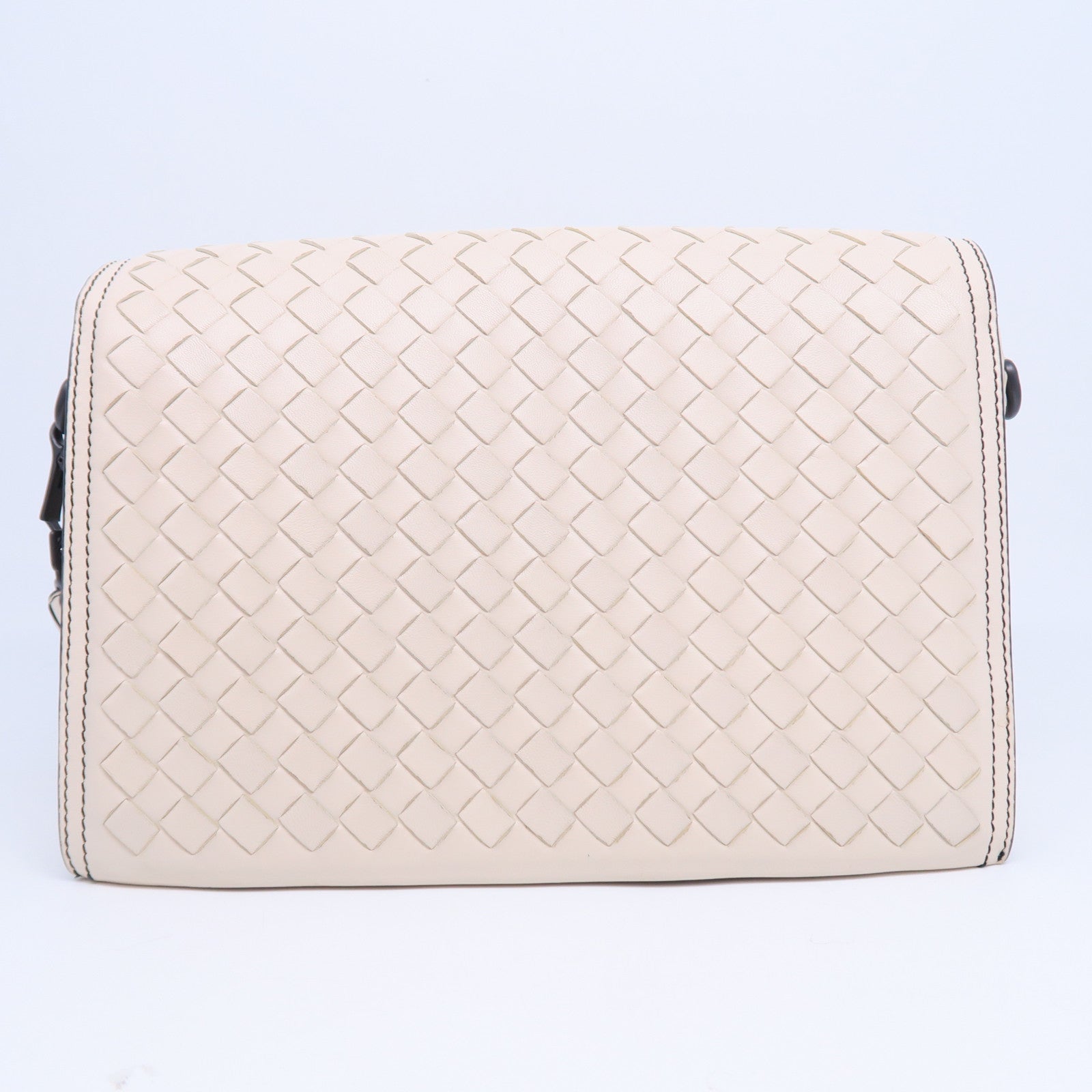 BOTTEGA VENETA 【激減優惠】皮革2 Way Shoulder金扣/黑扣肩背袋米色