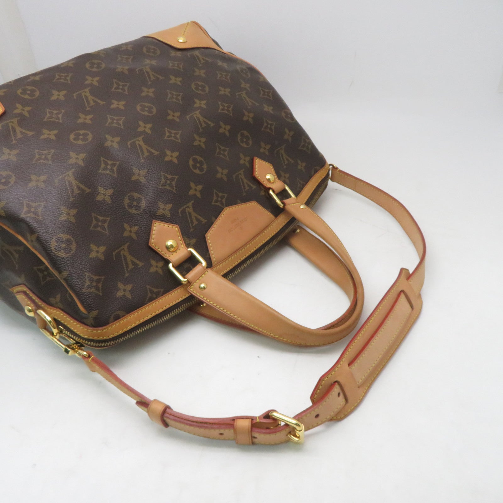 LOUIS VUITTON Monogram Retiro GM金扣手挽肩背兩用袋啡色