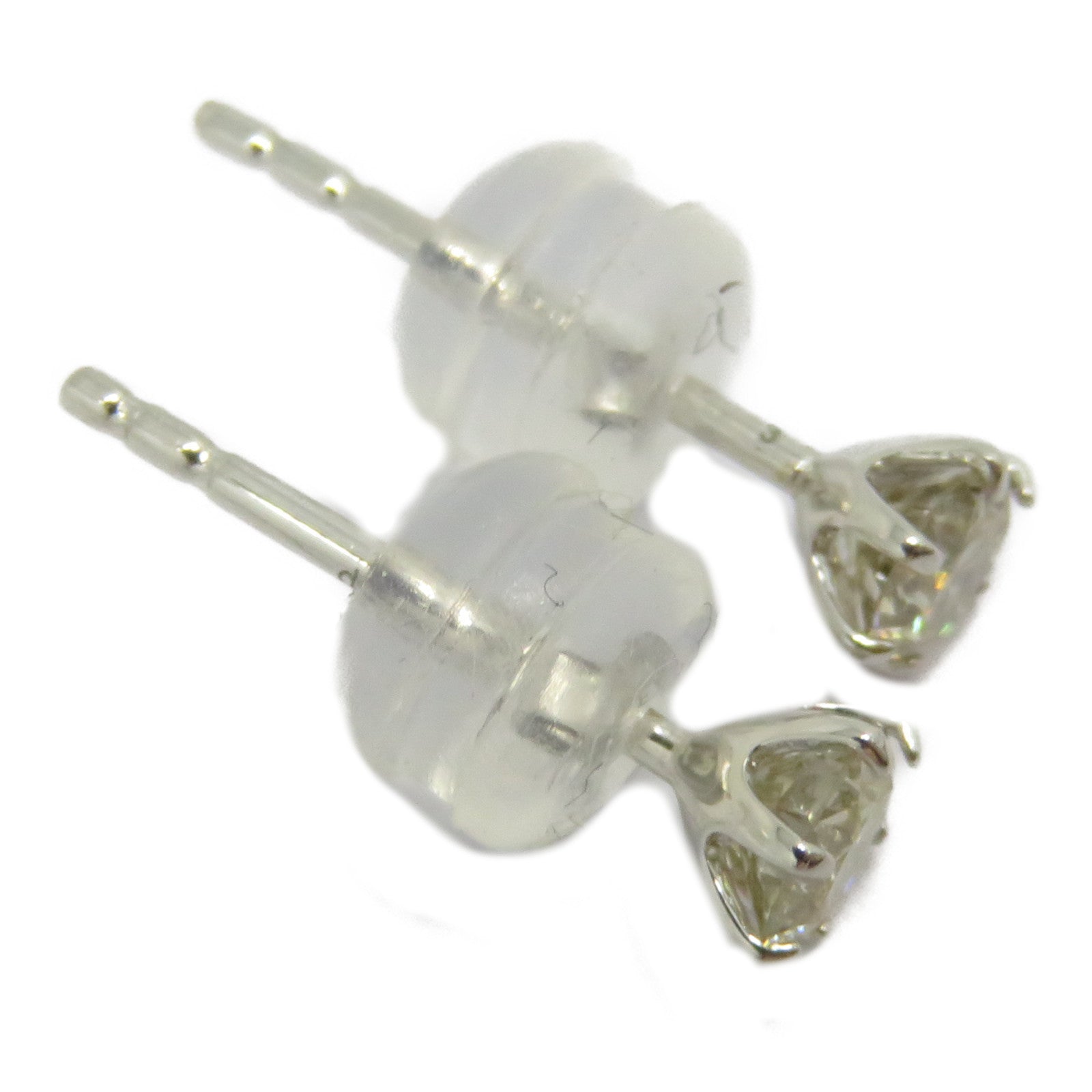 JEWELRY 18K白金Diamond Earrings 0.30ct鑽石耳環銀色