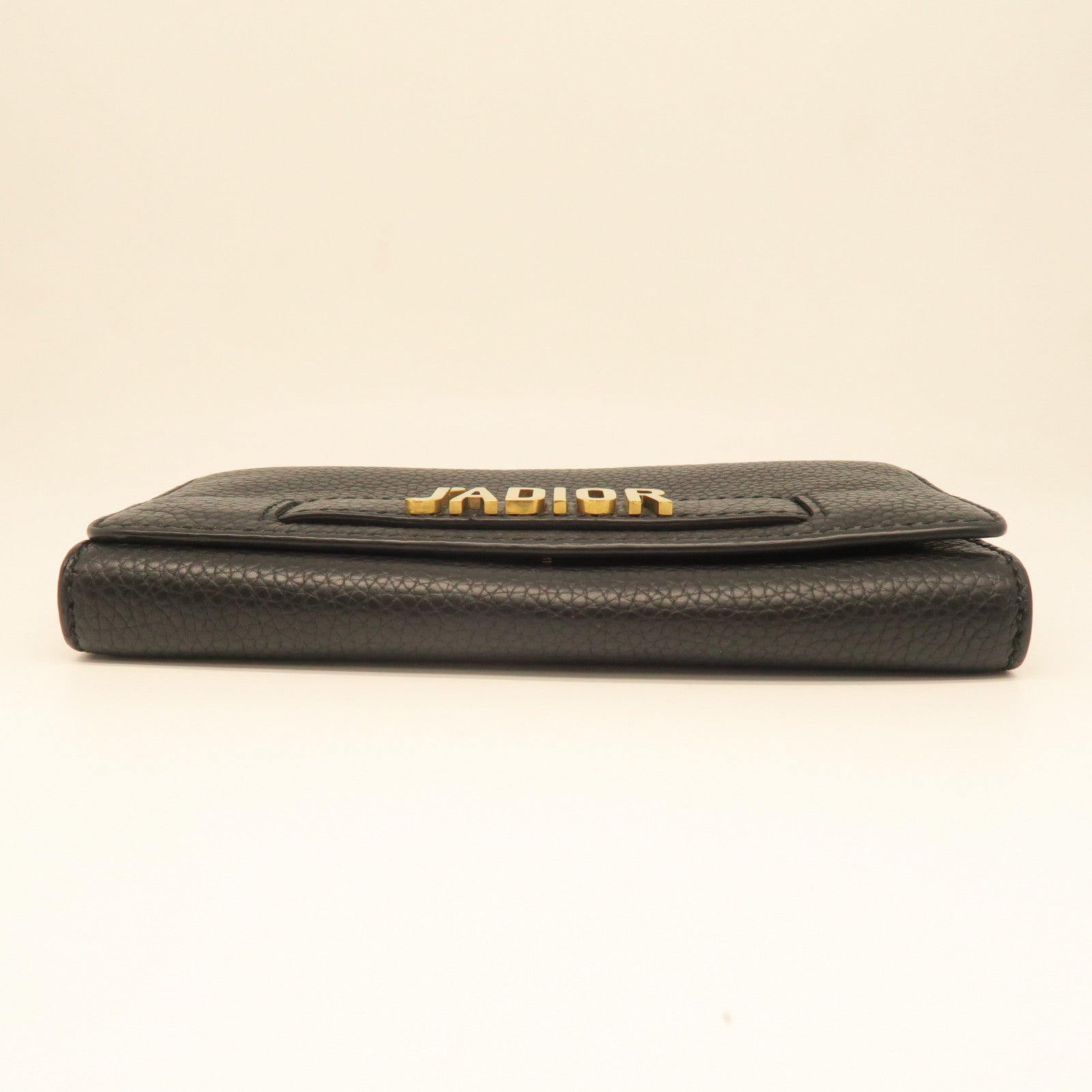 Dior Leather Chain Shoulder Gold Buckle Shoulder Bag Black