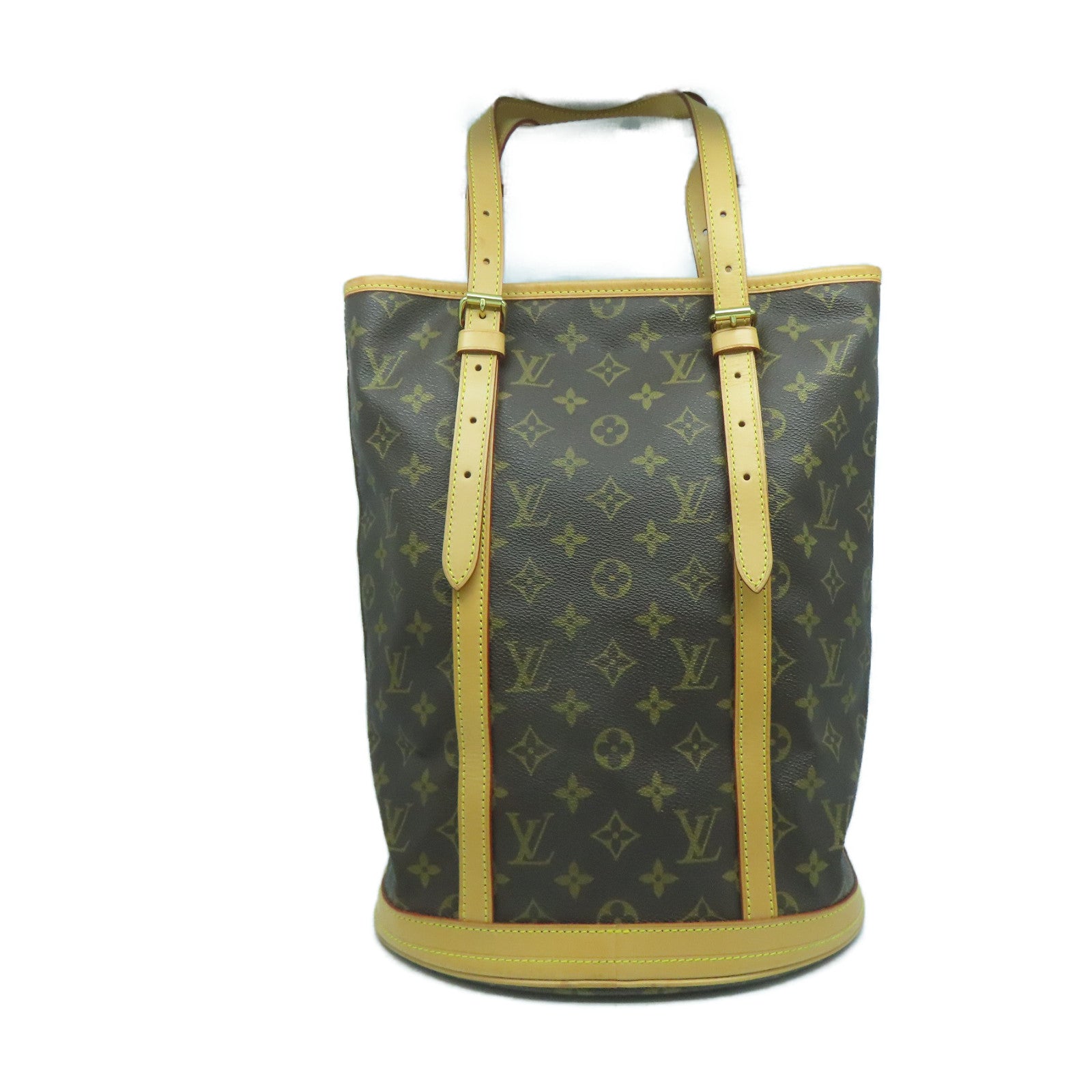 LOUIS VUITTON Monogram Bucket GM金扣手挽袋啡色