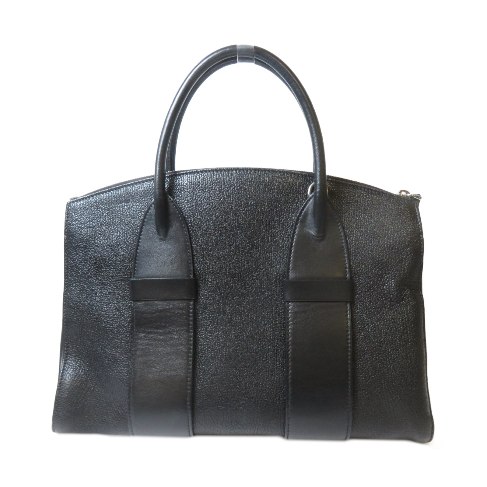 Miu Miu 牛皮皮革2 Way Shoulder銀扣手挽肩背兩用袋黑色