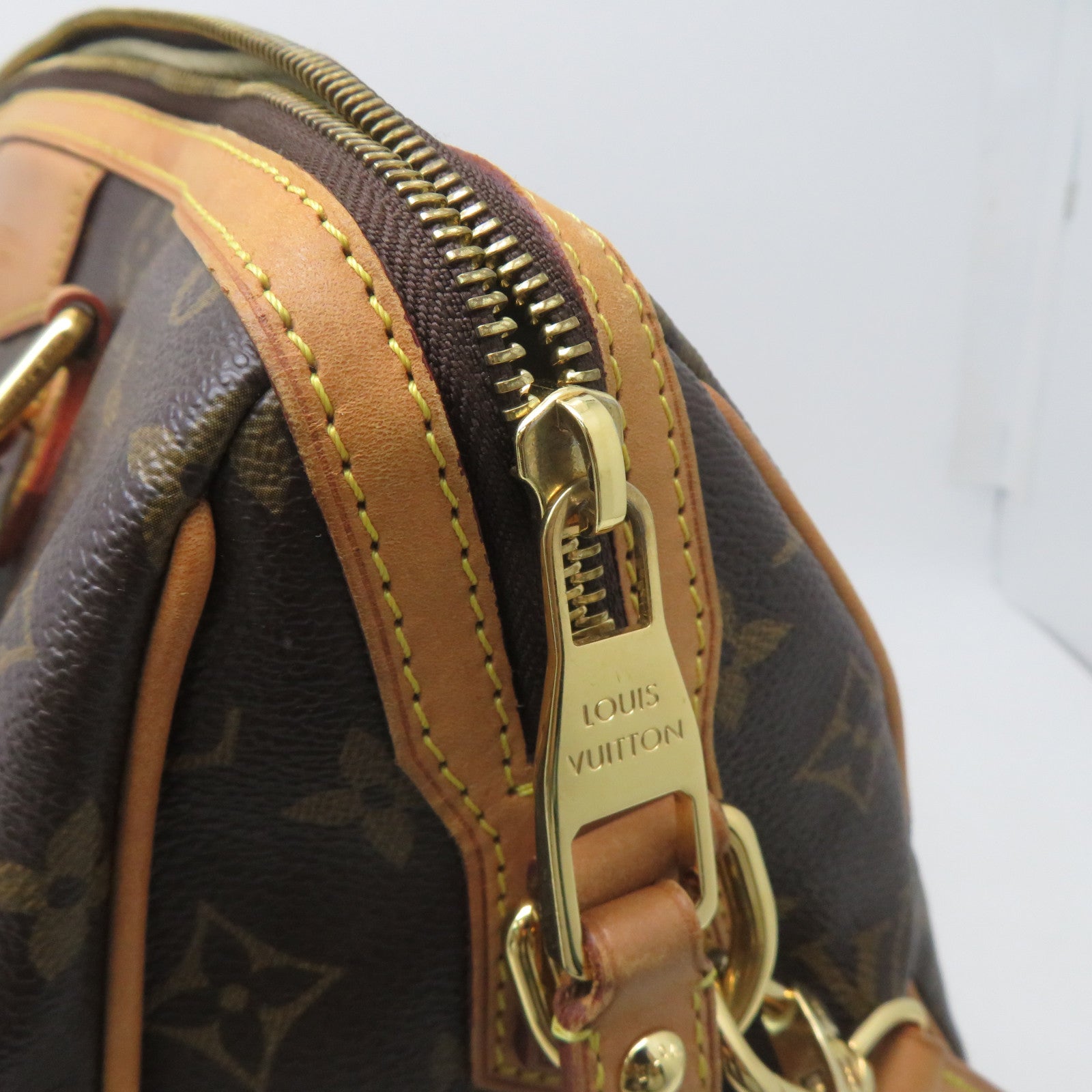 LOUIS VUITTON Monogram Retiro GM金扣手挽肩背兩用袋啡色