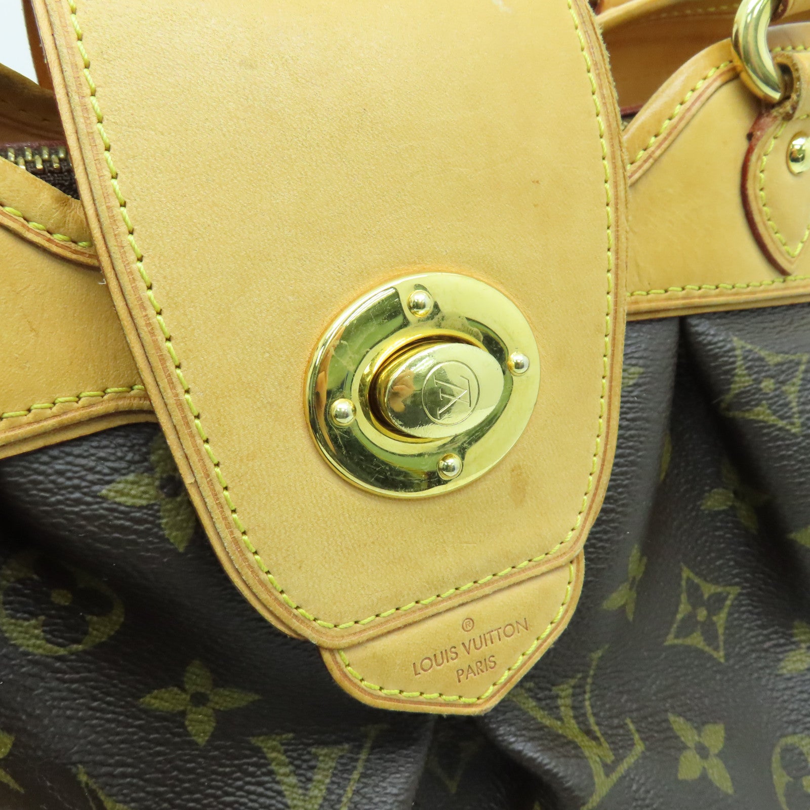 LOUIS VUITTON 【激減優惠】Monogram Boetie MM金扣手挽袋啡色