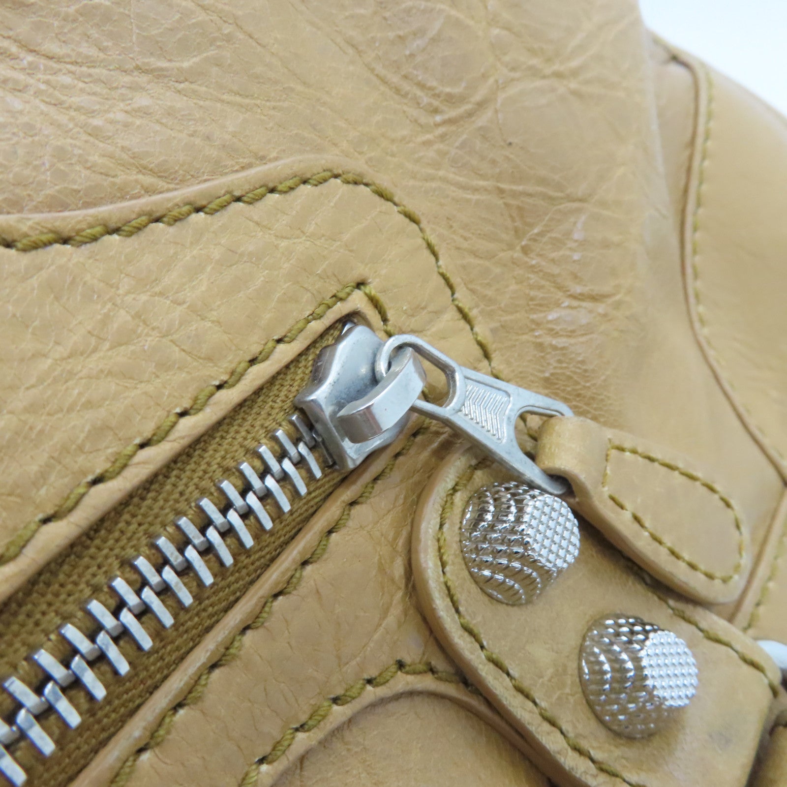 BALENCIAGA 【激減優惠】牛皮皮革Part Time銀扣手挽肩背兩用袋啡色