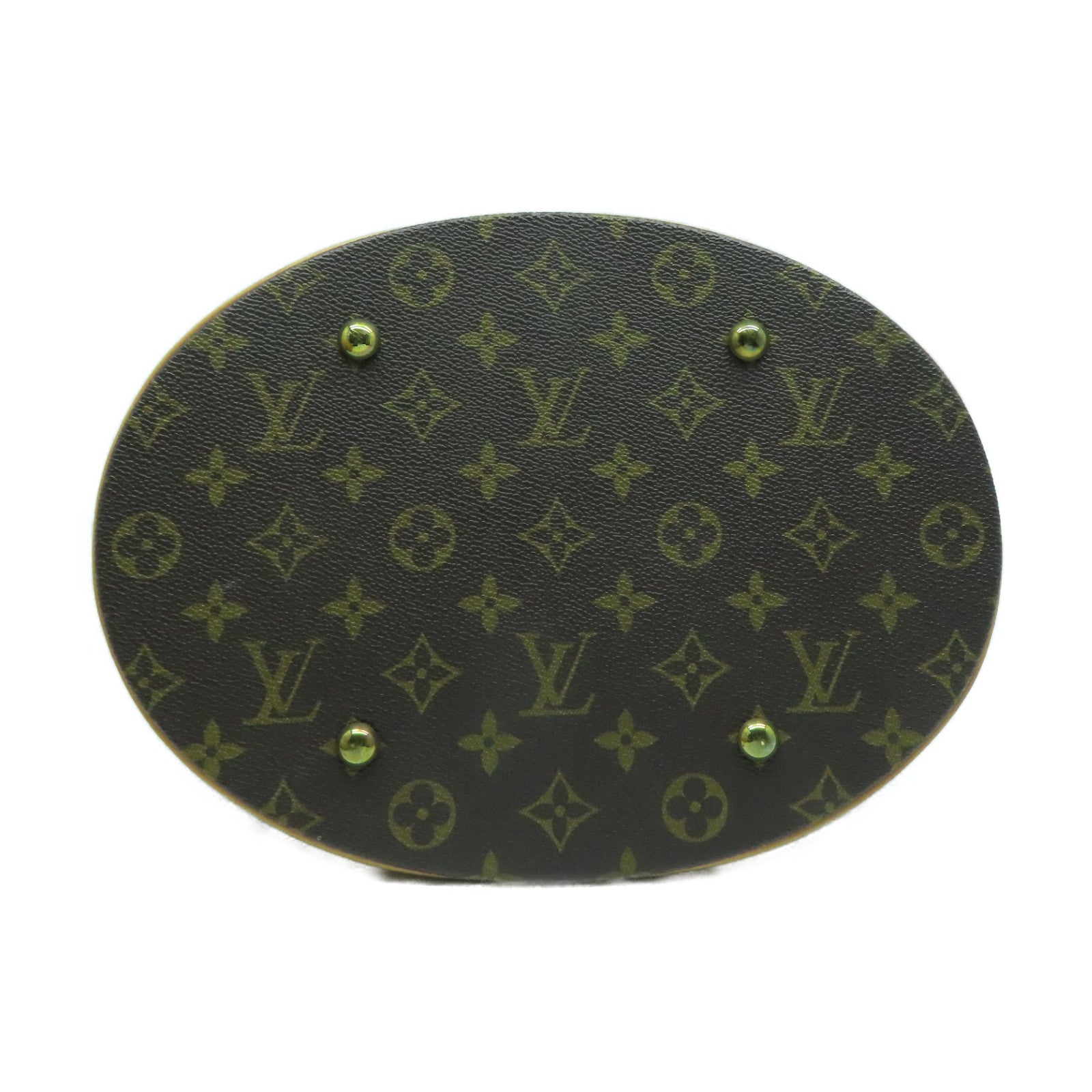 LOUIS VUITTON Monogram Bucket GM金扣手挽袋啡色