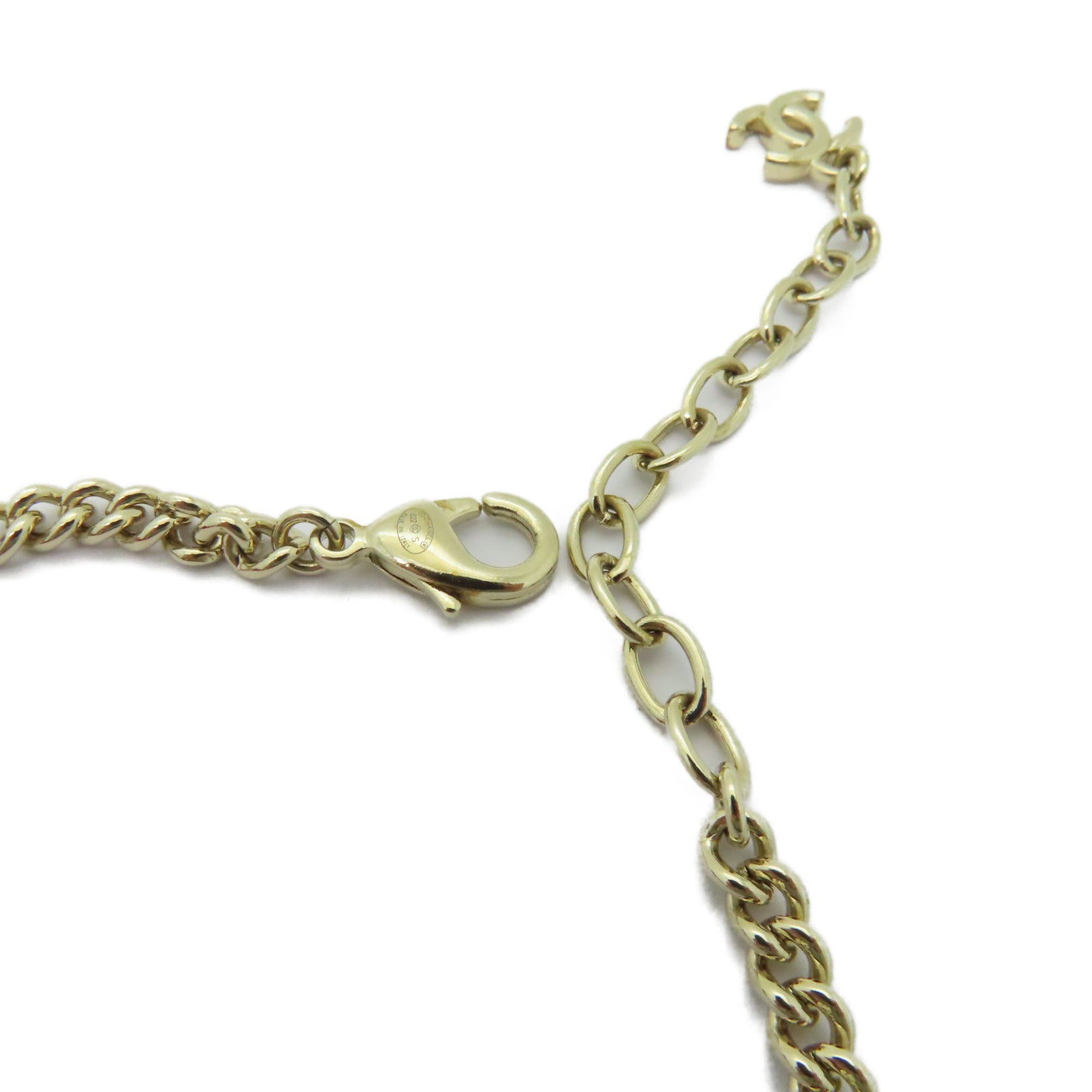 CHANEL PVC/金屬Necklace項鍊粉紅色/黒色