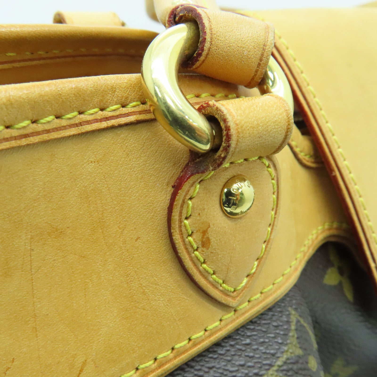 LOUIS VUITTON 【激減優惠】Monogram Boetie MM金扣手挽袋啡色