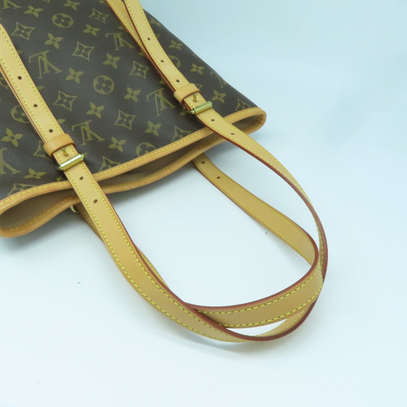 LOUIS VUITTON Monogram Bucket GM金扣手挽袋啡色